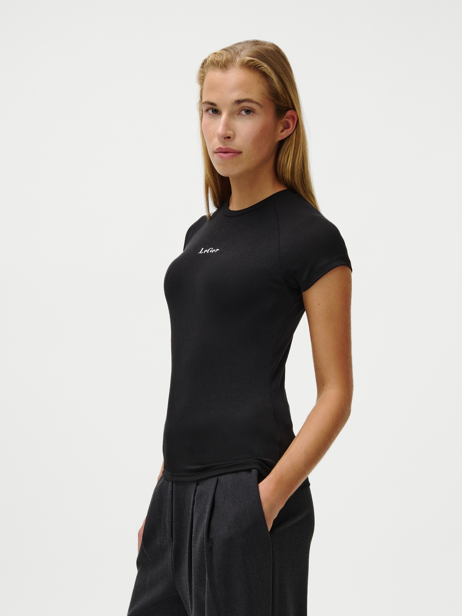 LeGer T-Shirt "Tayra, LeGer by Lena Gercke" basic, Rundhals, slim fit günstig online kaufen