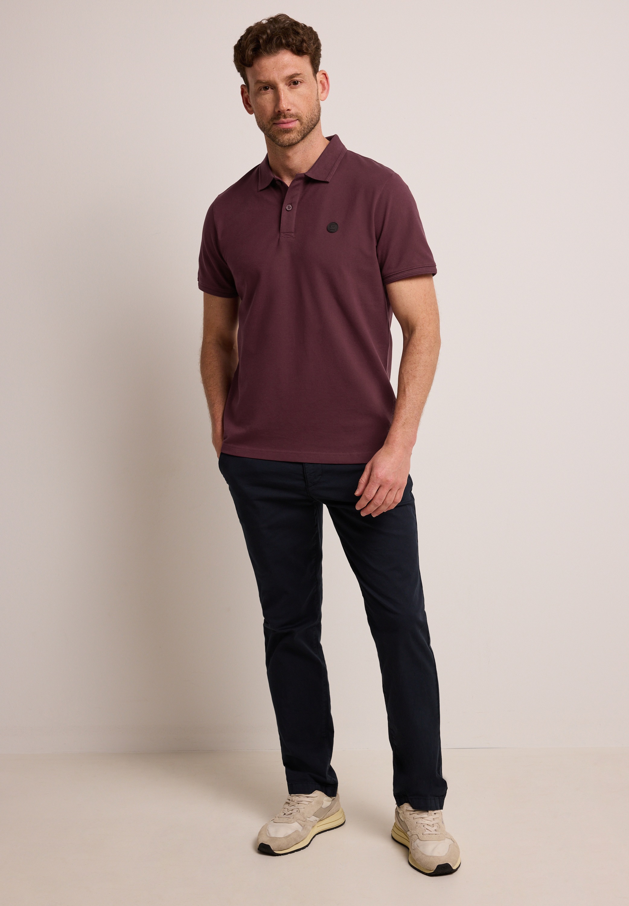 STREET ONE MEN Poloshirt aus Baumwolle mit Stretchante