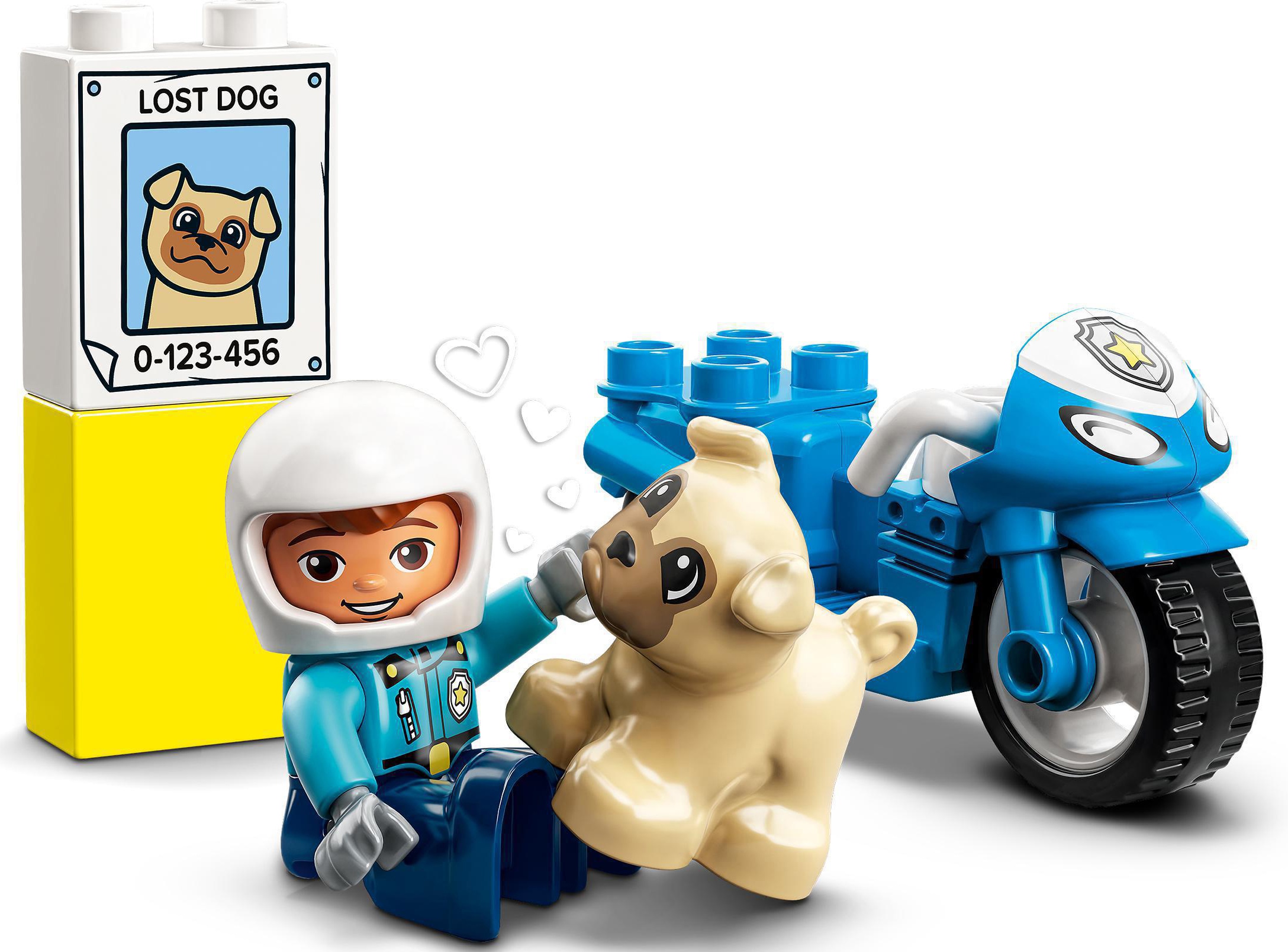 LEGO® Konstruktionsspielsteine »Polizeimotorrad (10967), LEGO® DUPLO«, (5 St.), Made in Europe