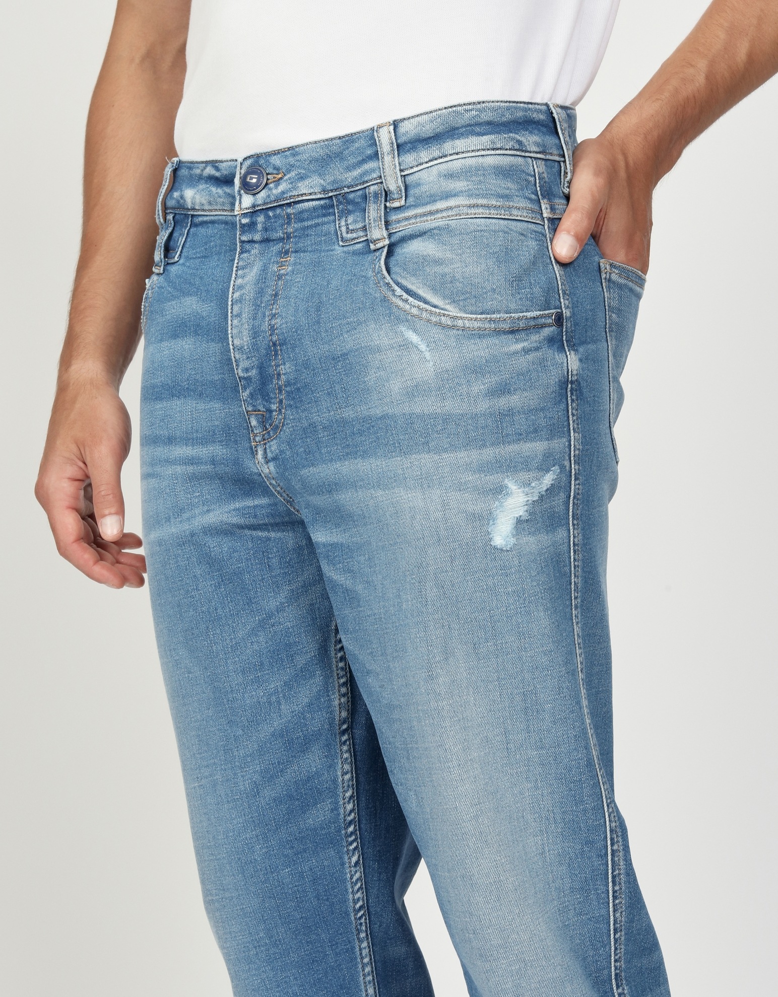 Thumbnail - GANG Stretch-Jeans "94MARCO", im relaxten 5-Pocket Style mit doppelter Gürtelschlaufe