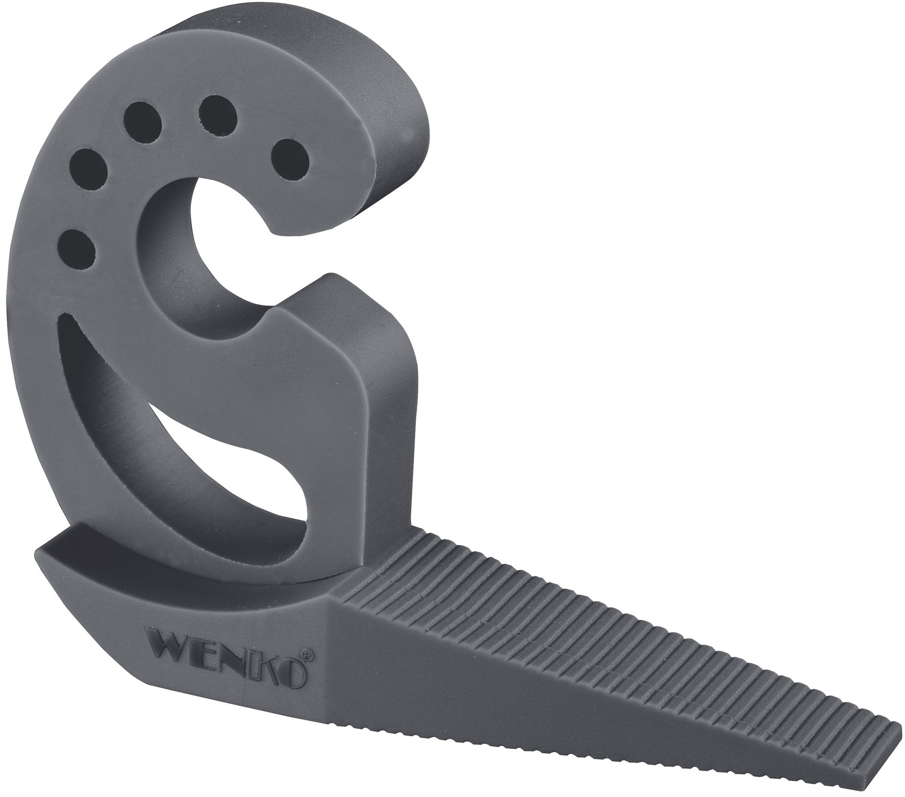 Thumbnail - WENKO Fensterstopper "Modell Multi-STOP Anthrazit" Set, 4 Stk. tlg. Klemmschutz, Türstopper aus Kunststoff