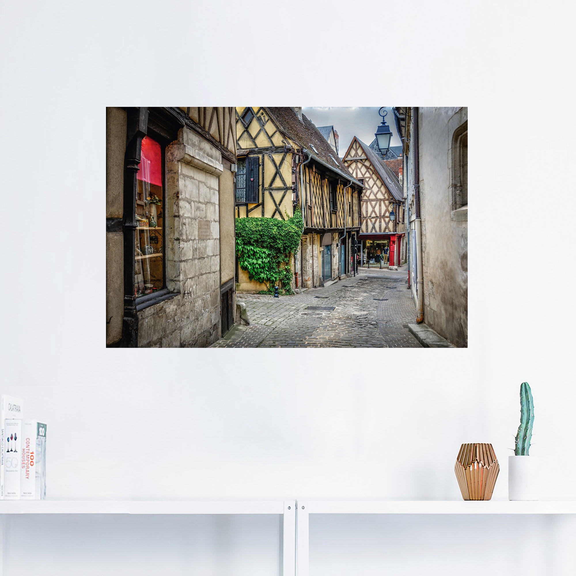 Artland Wandbild »Fachwerkhaeuser im Elsass - Frankreich«, Gebäude, (1 St.), als Alubild, Leinwandbild, Wandaufkleber oder Poster in versch. Größen