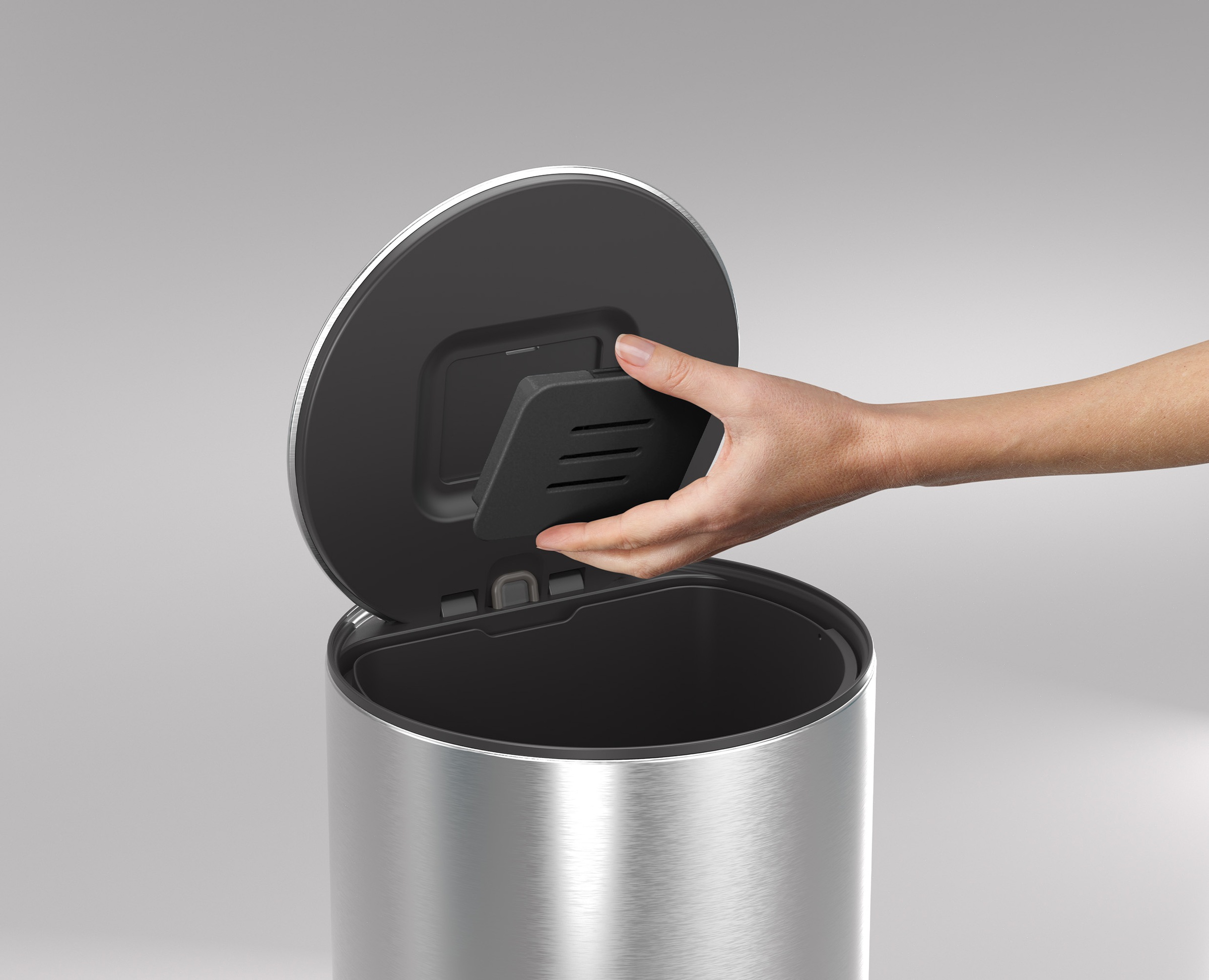 Joseph Joseph Mülleimer »Arc 30-Liter-Slimline-Treteimer« inkl. Integriertem Halter für Müllbeutel