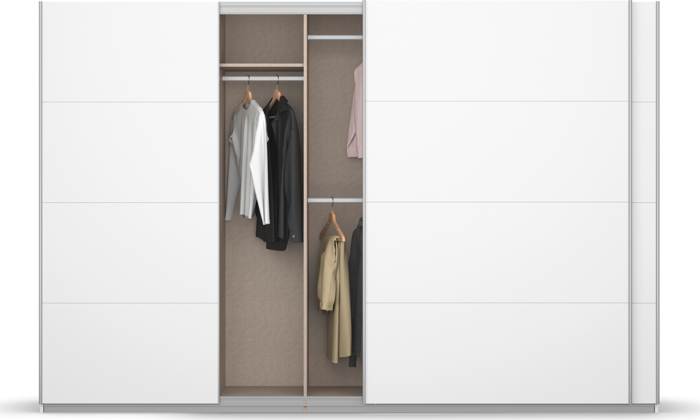 rauch Schwebetürenschrank »Koluna«, Glasfront, inkl. 2 Innenschubladen sowie extra Böden