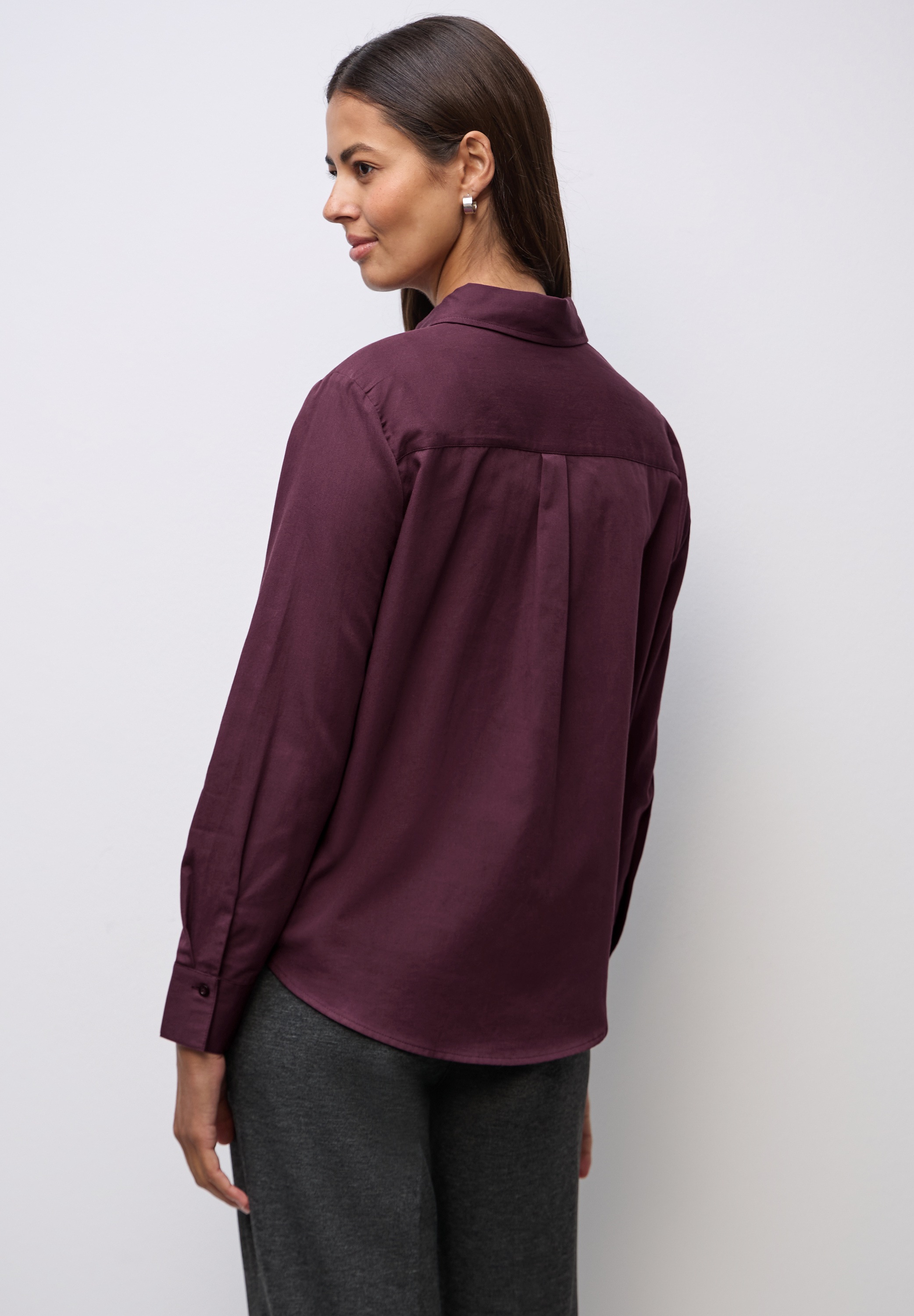 STREET ONE Langarmbluse aus reiner Baumwolle günstig online kaufen