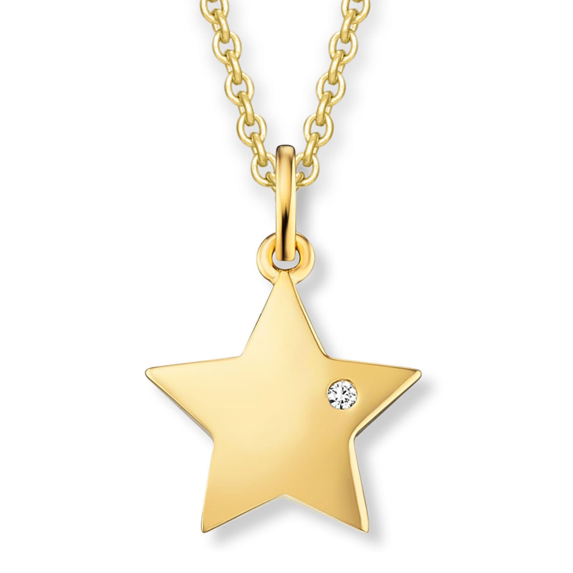 ONE ELEMENT Kettenanhänger Damen online 585 »0.01 aus Anhänger ct Brillant Gelbgold«, | Schmuck bestellen BAUR Stern Diamant Gold Stern