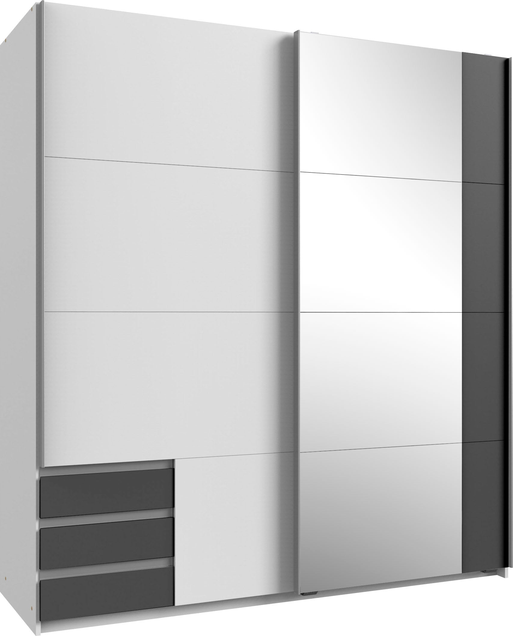Wimex Schwebetürenschrank »Emden moderner Kleiderschrank mit Spiegel und Schubladen BESTSELLER« Schlafzimmer Schrank Garderobenschrank mit Schwebetüren Topseller