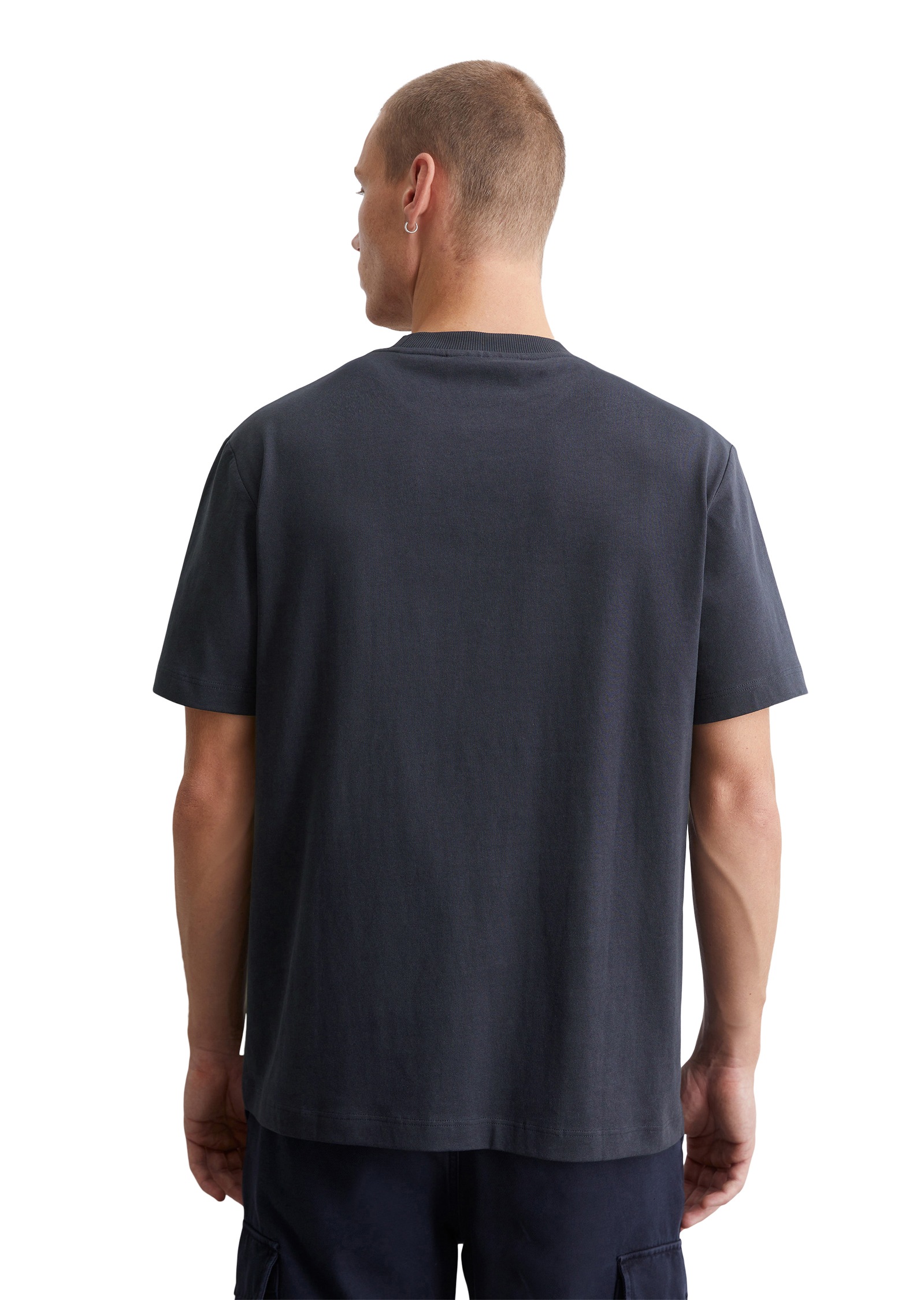 Marc O'Polo DENIM T-Shirt, mit gummierten Markenlogo in dynamischer Schreibschrift