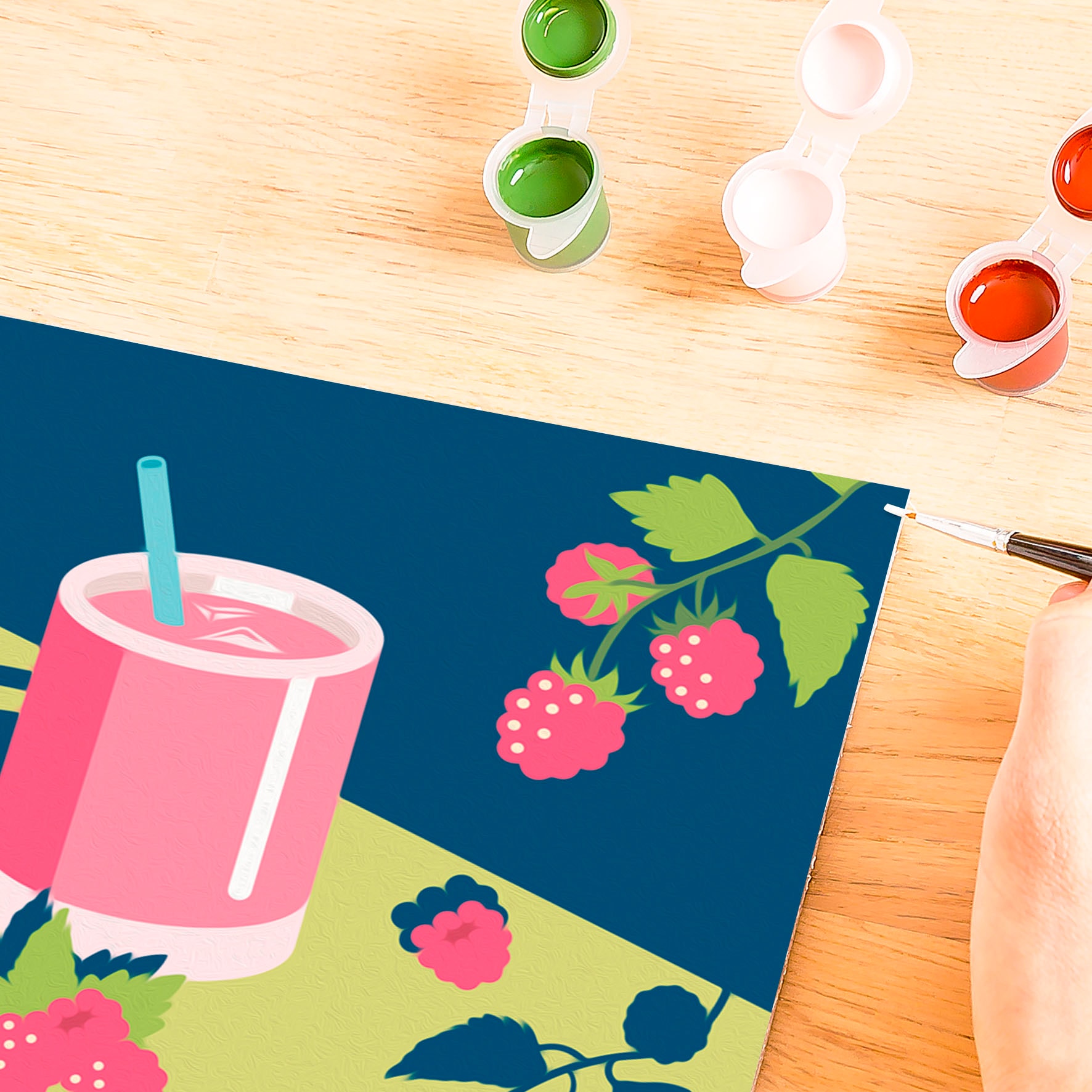 Ravensburger Malen nach Zahlen »CreArt, Adults Trend, Mocktail Himbeere«, für Erwachsene; Made in Europe