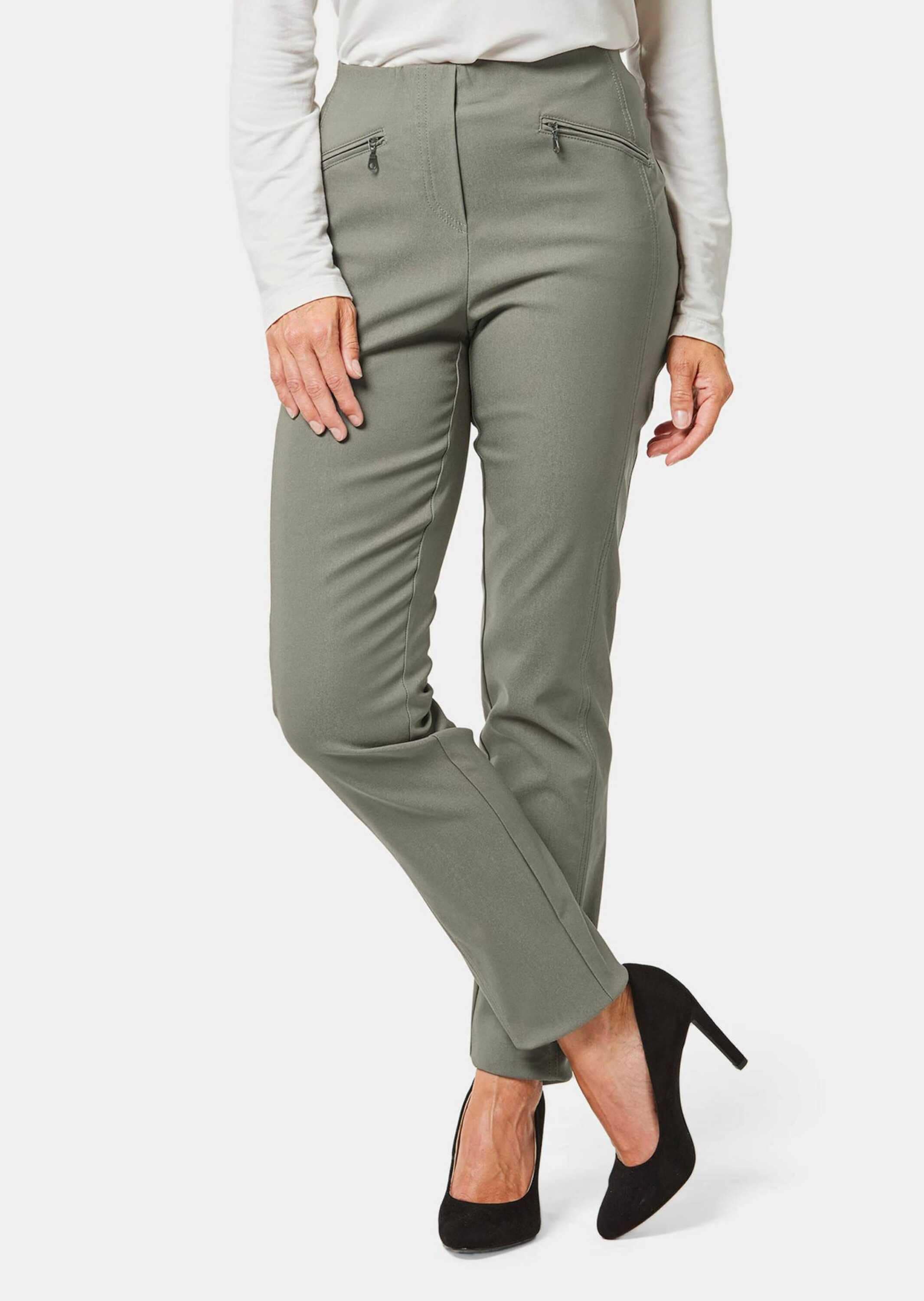 GOLDNER 2-in-1-Hose »Stretchhose LOUISA Wärmende Schlupfhose LOUISA in knitterarmer Ware«