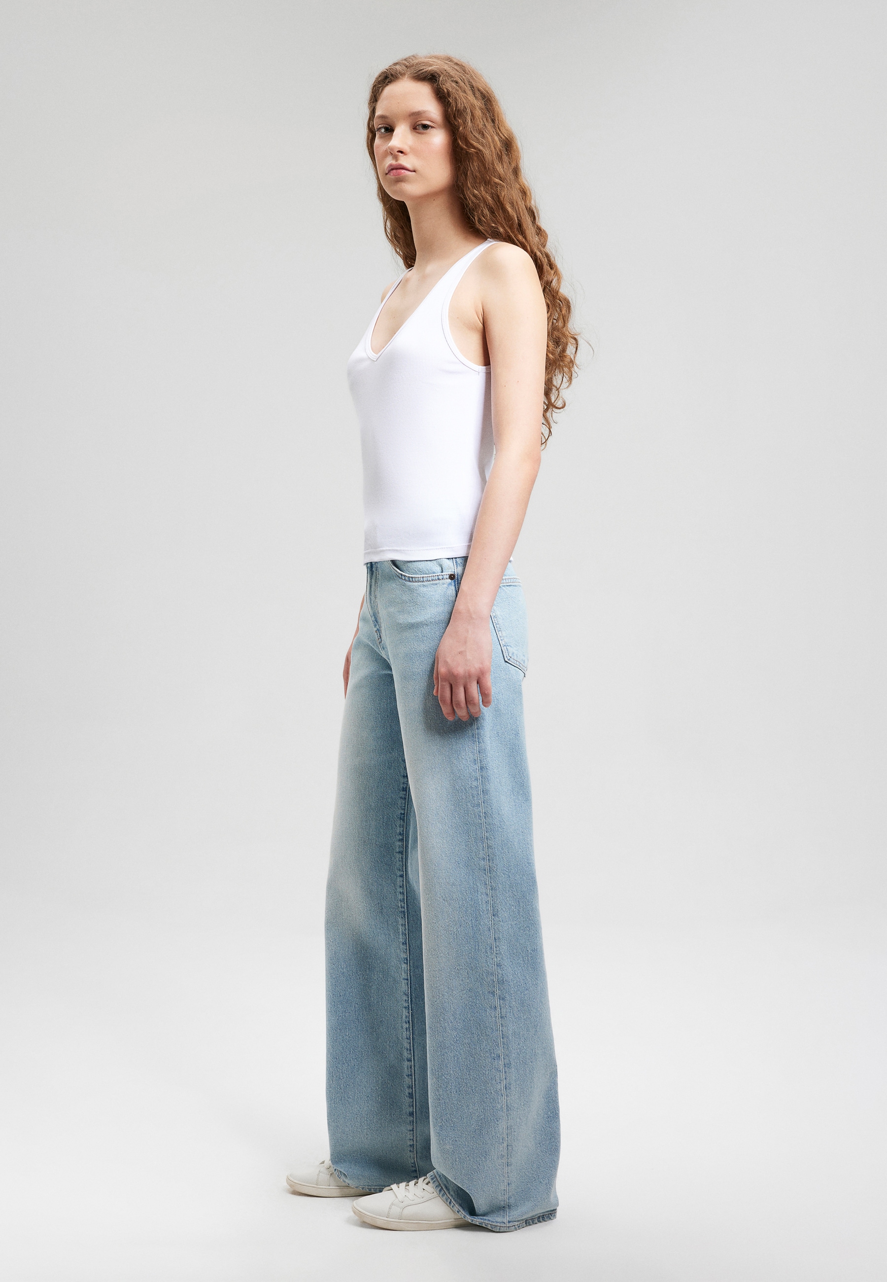 Mavi V-Shirt »STRAP V NECK BASIC«, Top V-Neck