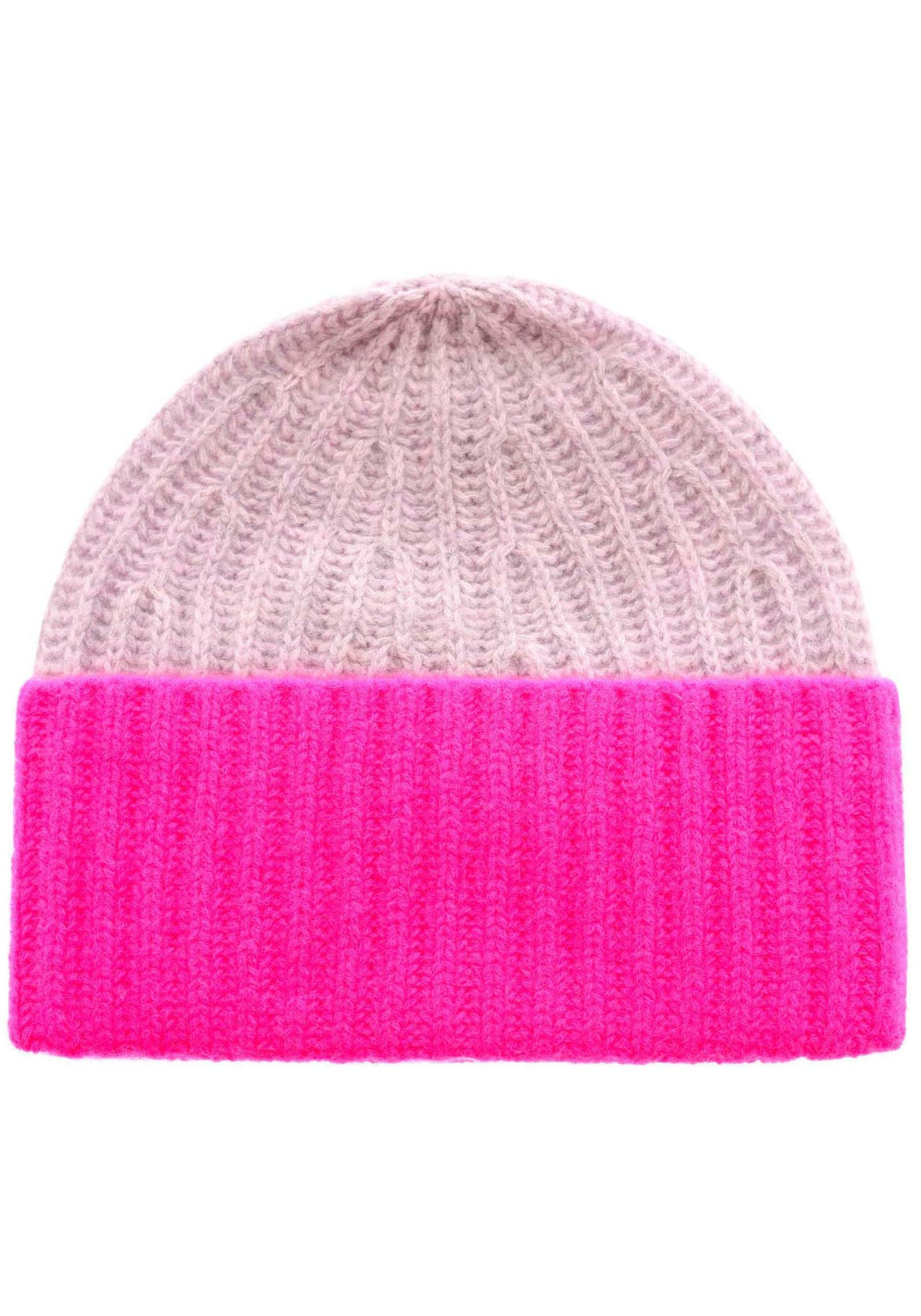 Zwillingsherz Strickmütze, mit modischem Umschlagdesign günstig online kaufen