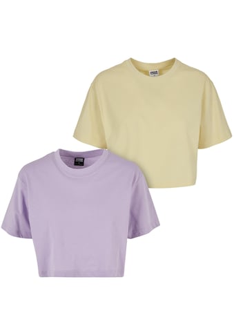 T-Shirt »Damen Ladies Short Oversized Tee 2-Pack«, (1 tlg.)