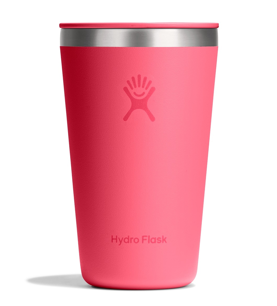 Hydro Flask Thermobecher "16 OZ All Around Tumbler Press-In Lid, 473 ml" Kompatibel mit Trinkhalmdeckel und verschließbaren Eindrückdeckel