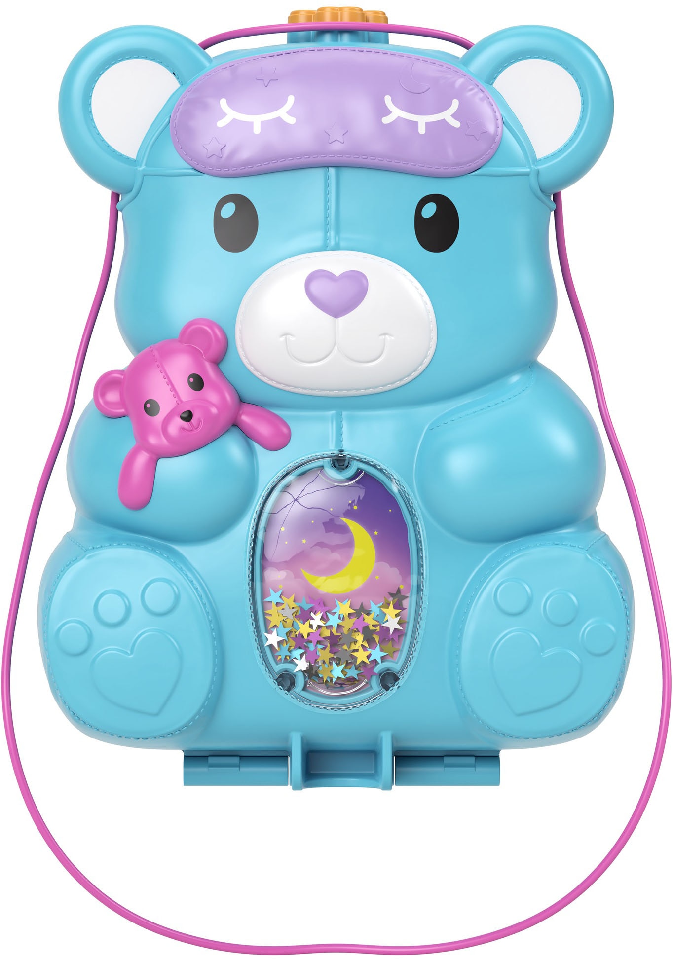 Polly Pocket Spielwelt »Sleepover Teddybär-Tasche«, mit 2 Figuren und Zubehör