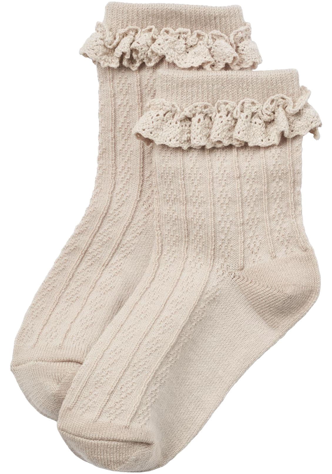WHEAT Kurzsocken »2 pk Wool Lace Socks Nora«, (Packung, 2 Paar), mit Wolle
