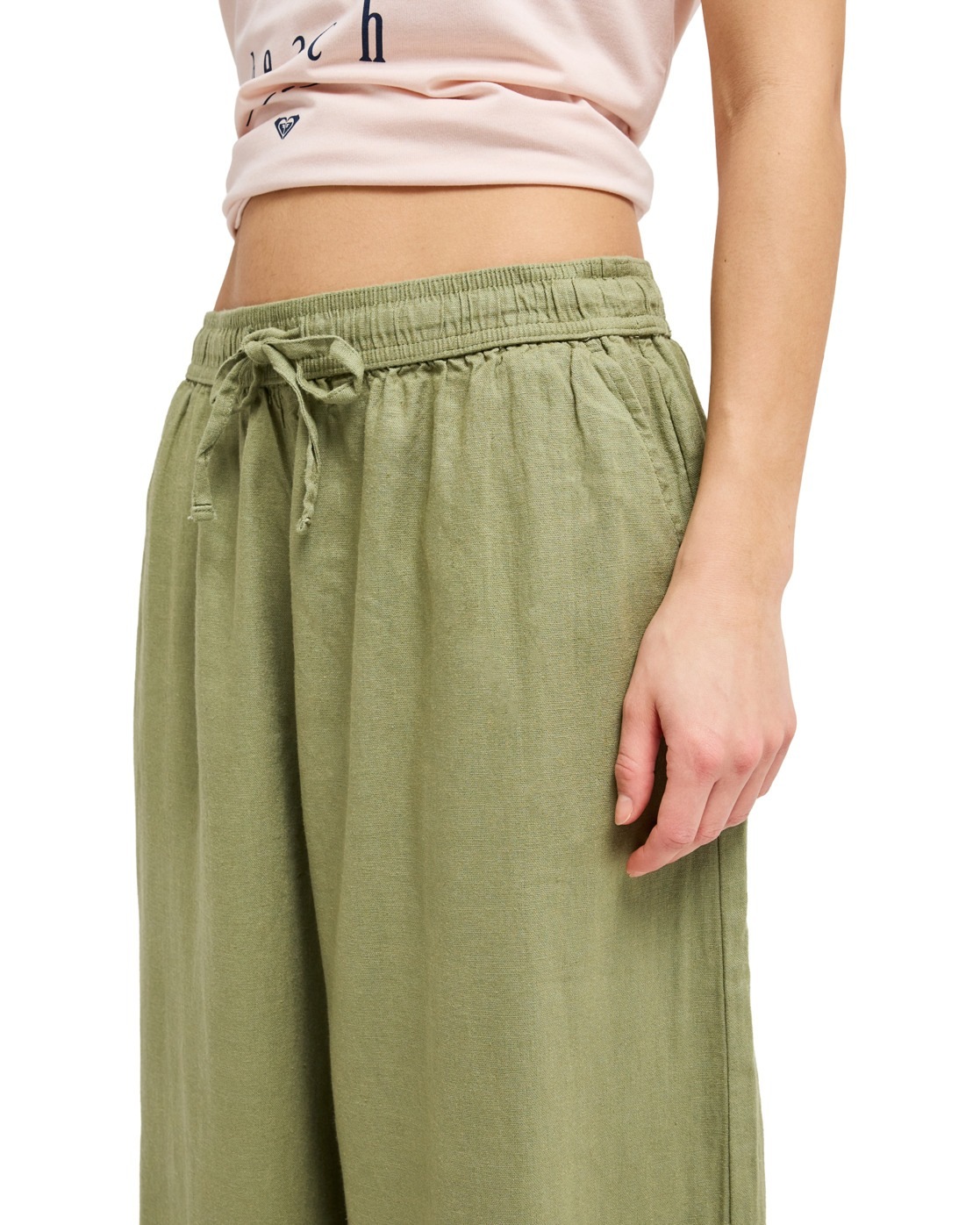 Roxy Lekeitio Break Pants Oil Green L Women 3