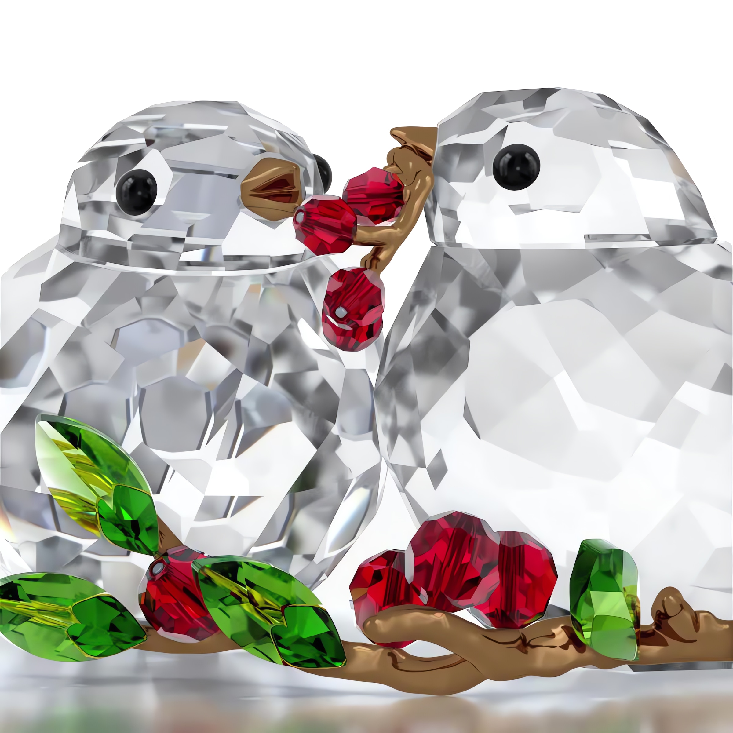 Swarovski Tierfigur »Dekofigur Kristallfigur Sammelfigur Idyllia Vogelpaar und Beeren,«