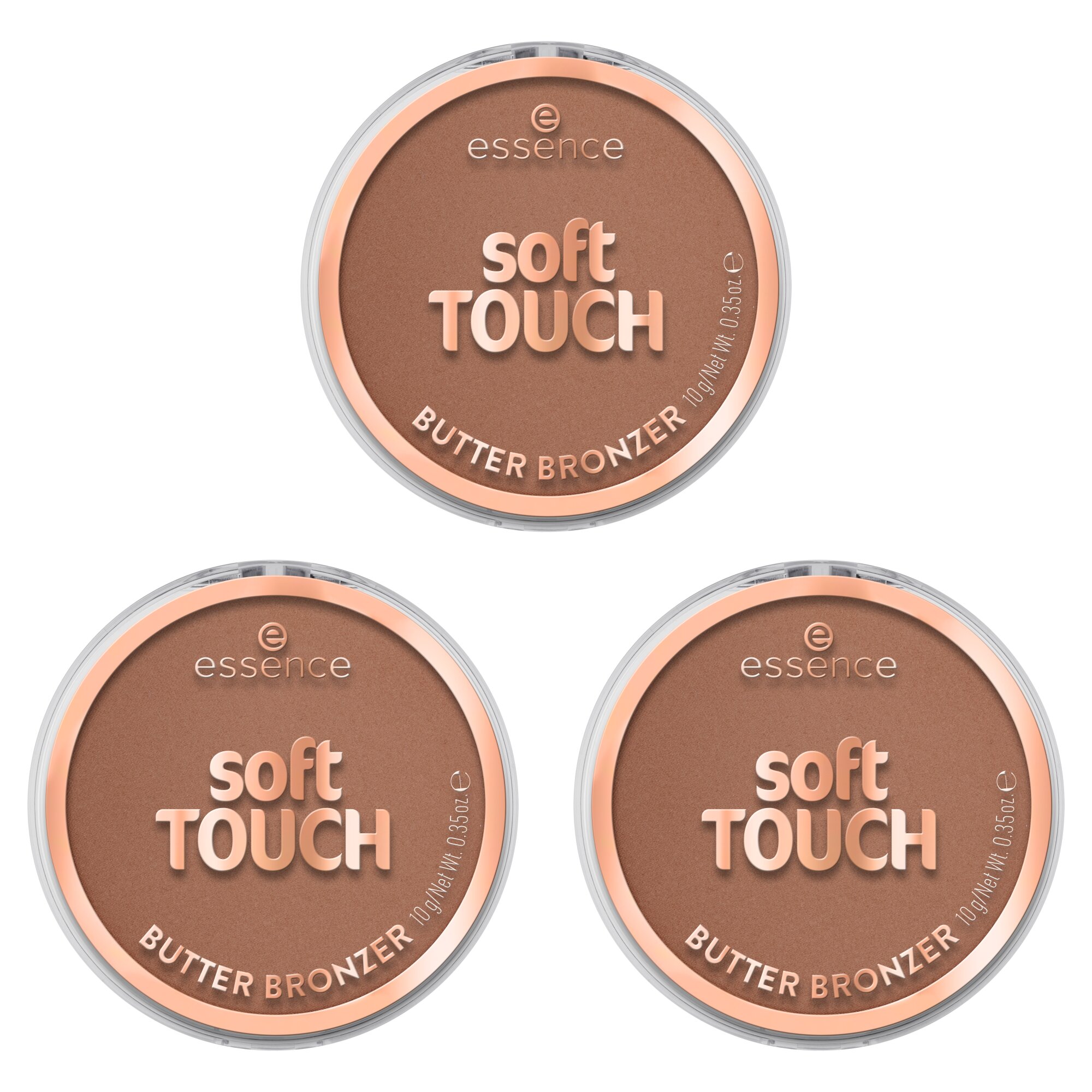 ESSENCE Kinder Bronzer-Puder "soft TOUCH BUTTER BRONZER", 30 g, gold, Teint-Kosmetika, 3-tlg., mittlere Deckkraft, bräunend, mattierend, alle