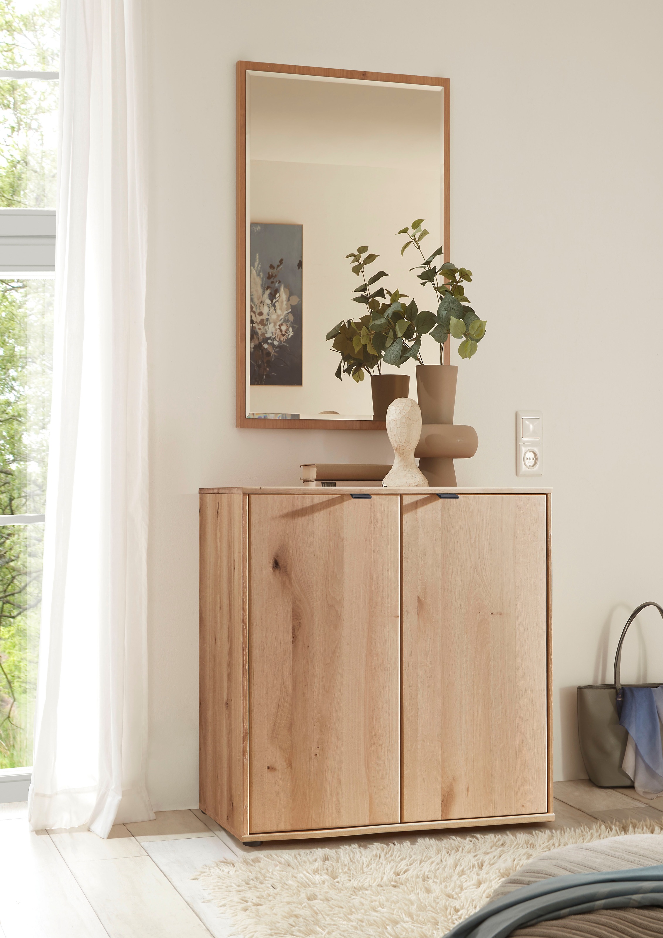 WIEMANN Kommode "Cardiff Sideboard, Wäscheschrank, teilmassiv Bianco-Eiche, günstig online kaufen