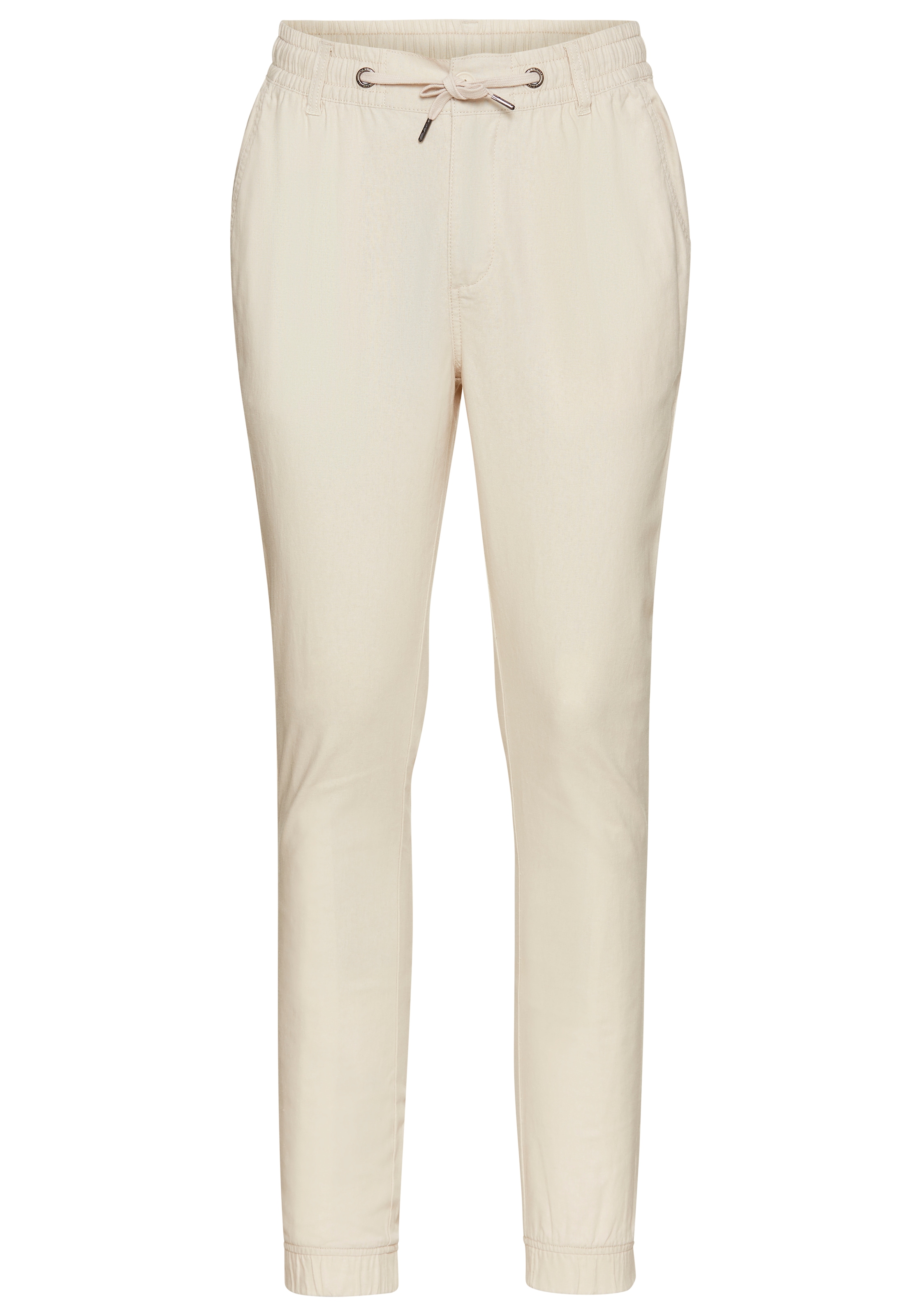 DELMAO Leinenhose, Leinenhose mit Kordelzug