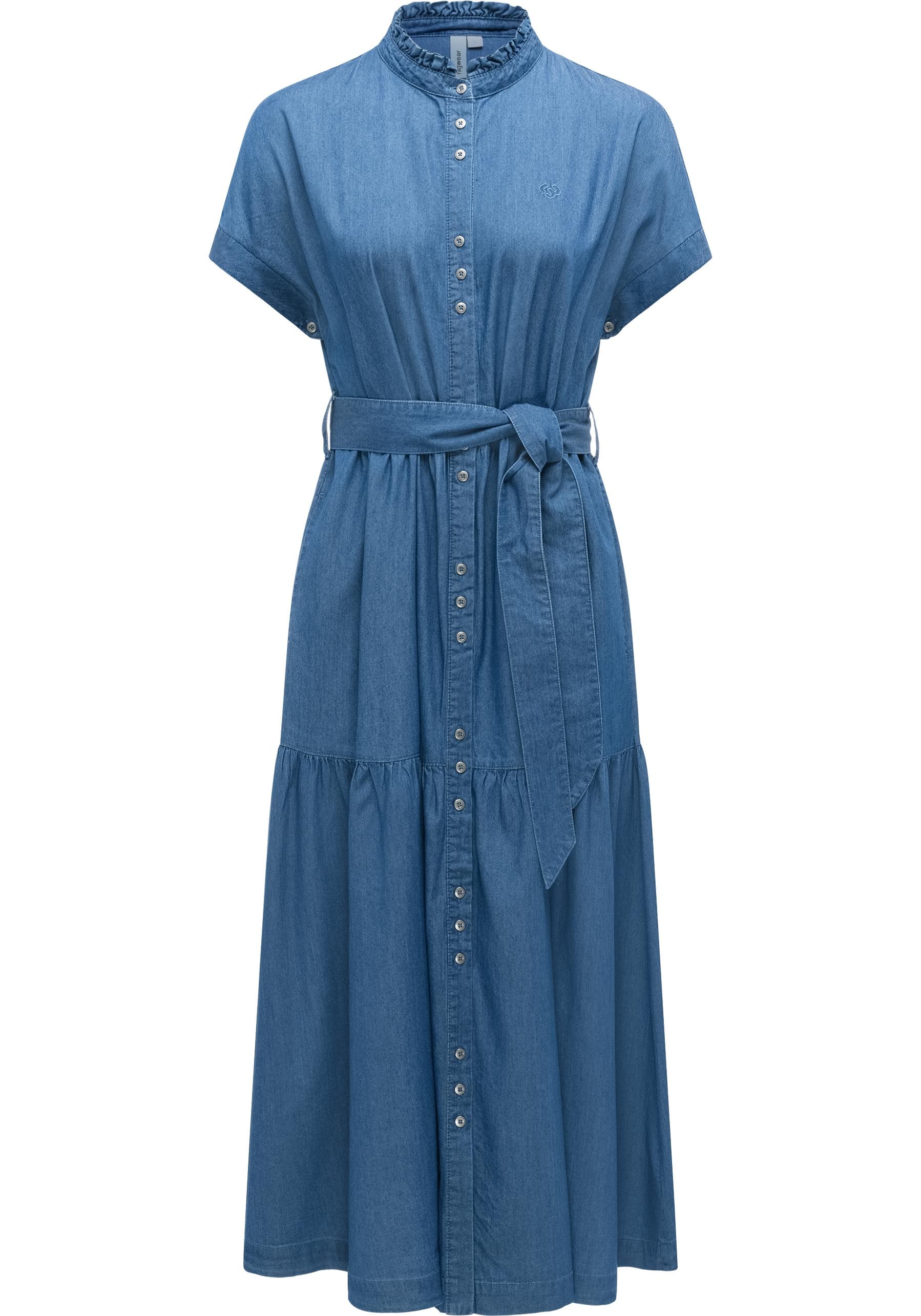 Ragwear Maxikleid "Liora Denim" 1 tlg. Ohne Taschen Wadenlanges Jeanskleid günstig online kaufen