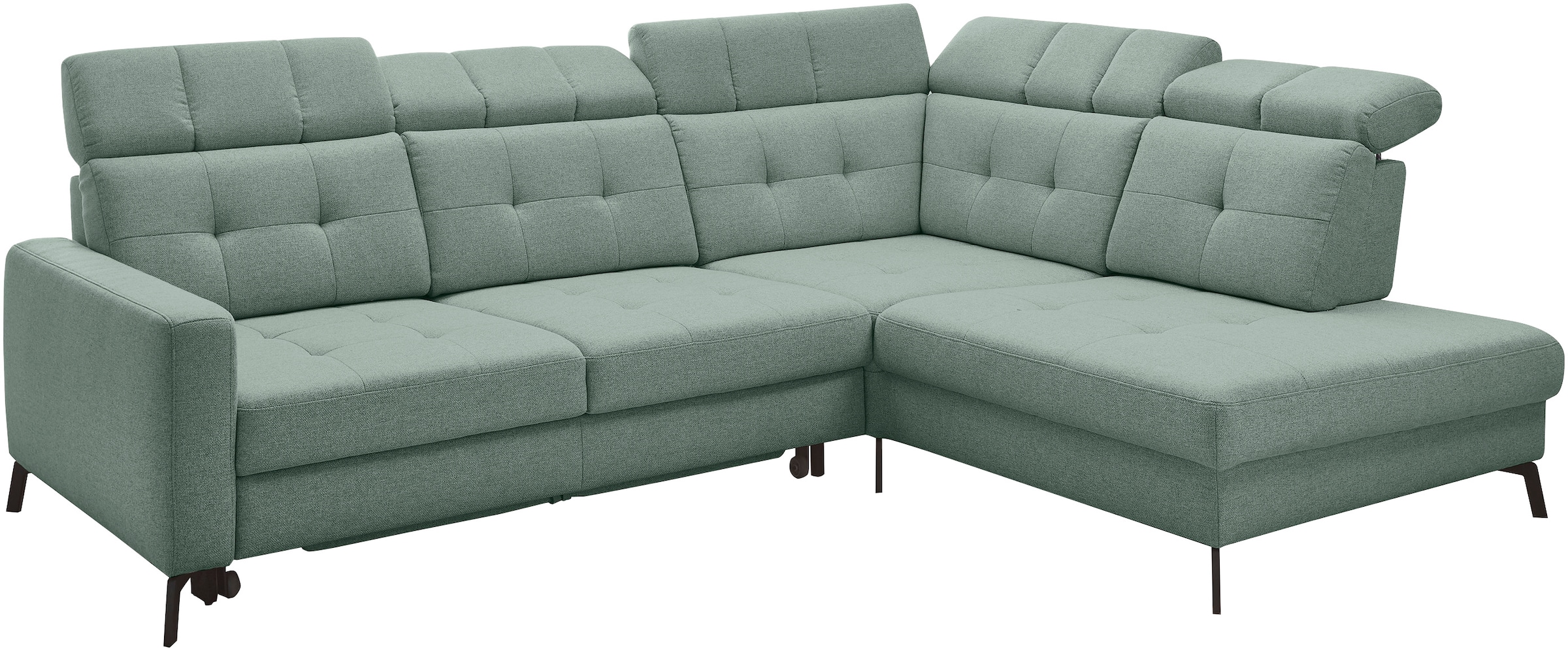 Musterring Ecksofa »MR 4615«, mit Kopf- und Rückenverstellung, Metallfuß schwarz, Maße 272 x 214 cm