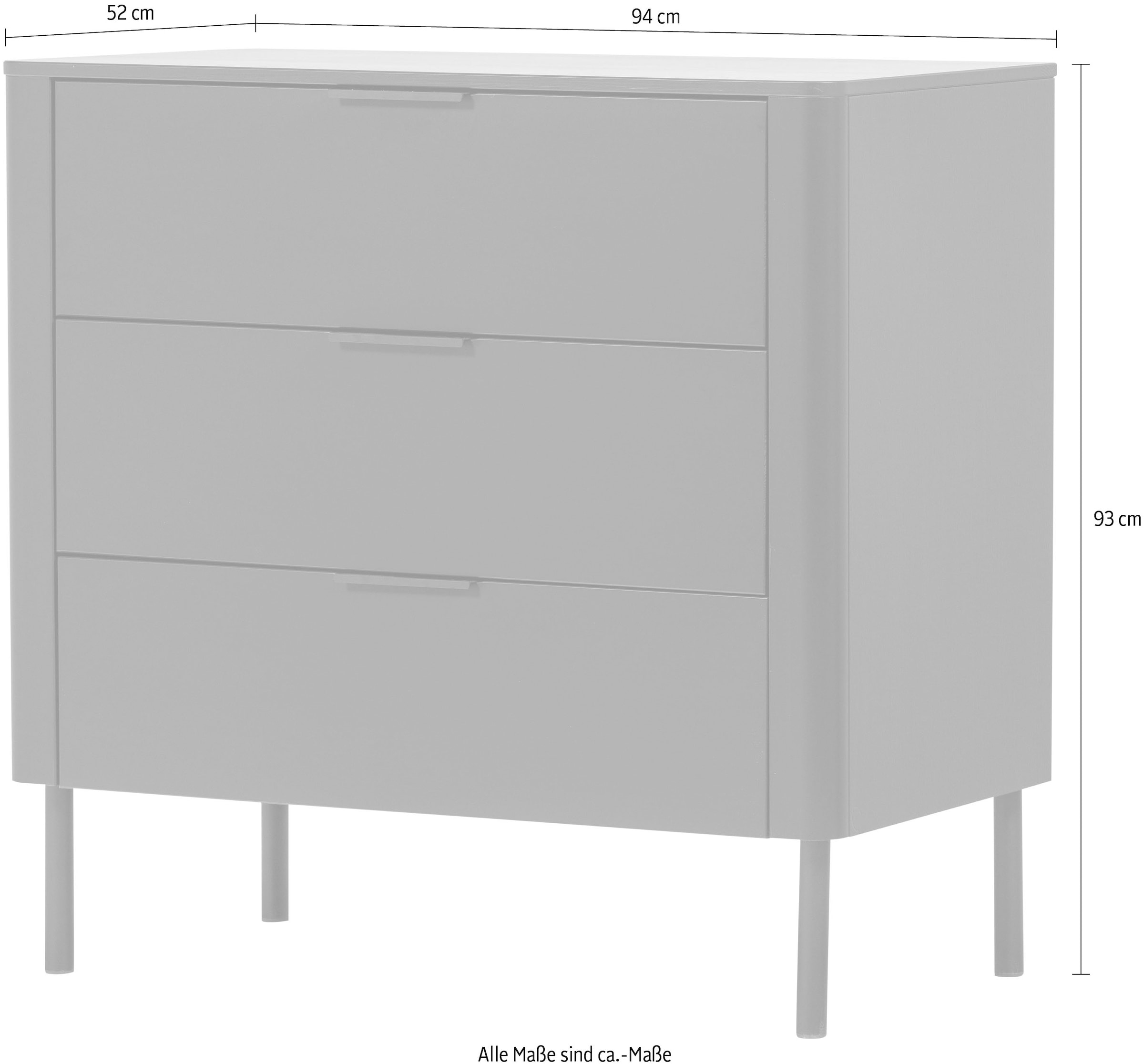 WOOOD Sideboard »Gunnar FSC®-Mix Massivkiefer mit Dämpfung Funktion, 94 x 52 x 93 cm« Tragkraft 15 kg pro Schublade, einfach zu montieren,sichtbare Maserung