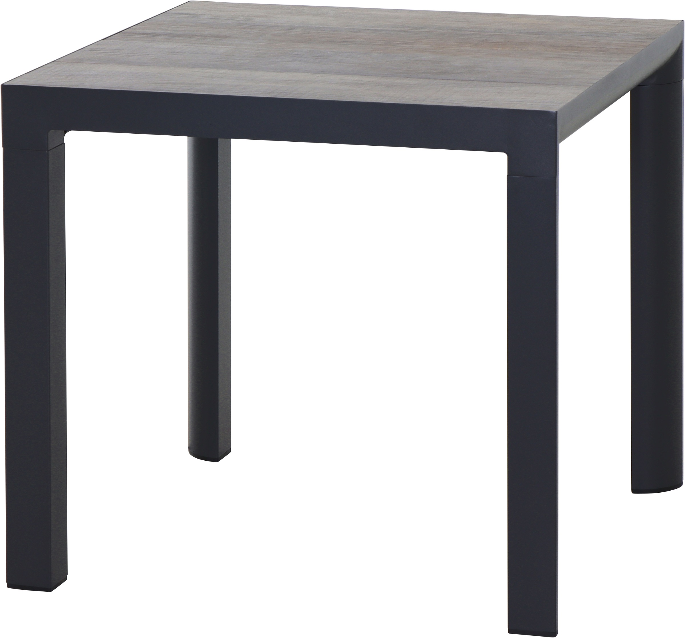 Siena Garden Gartentisch »SILVA Tisch 80 x 80cm matt anthrazit/wash-grey« Aluminiumgestell matt anthrazit, Tischplatte aus Keramik, washed grey