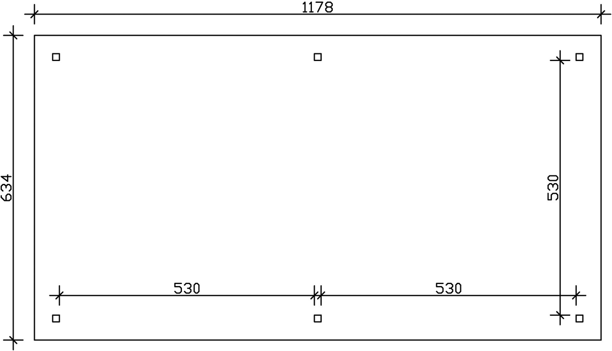 Skanholz Doppelcarport »Taunus«, 530 cm, Anthrazit