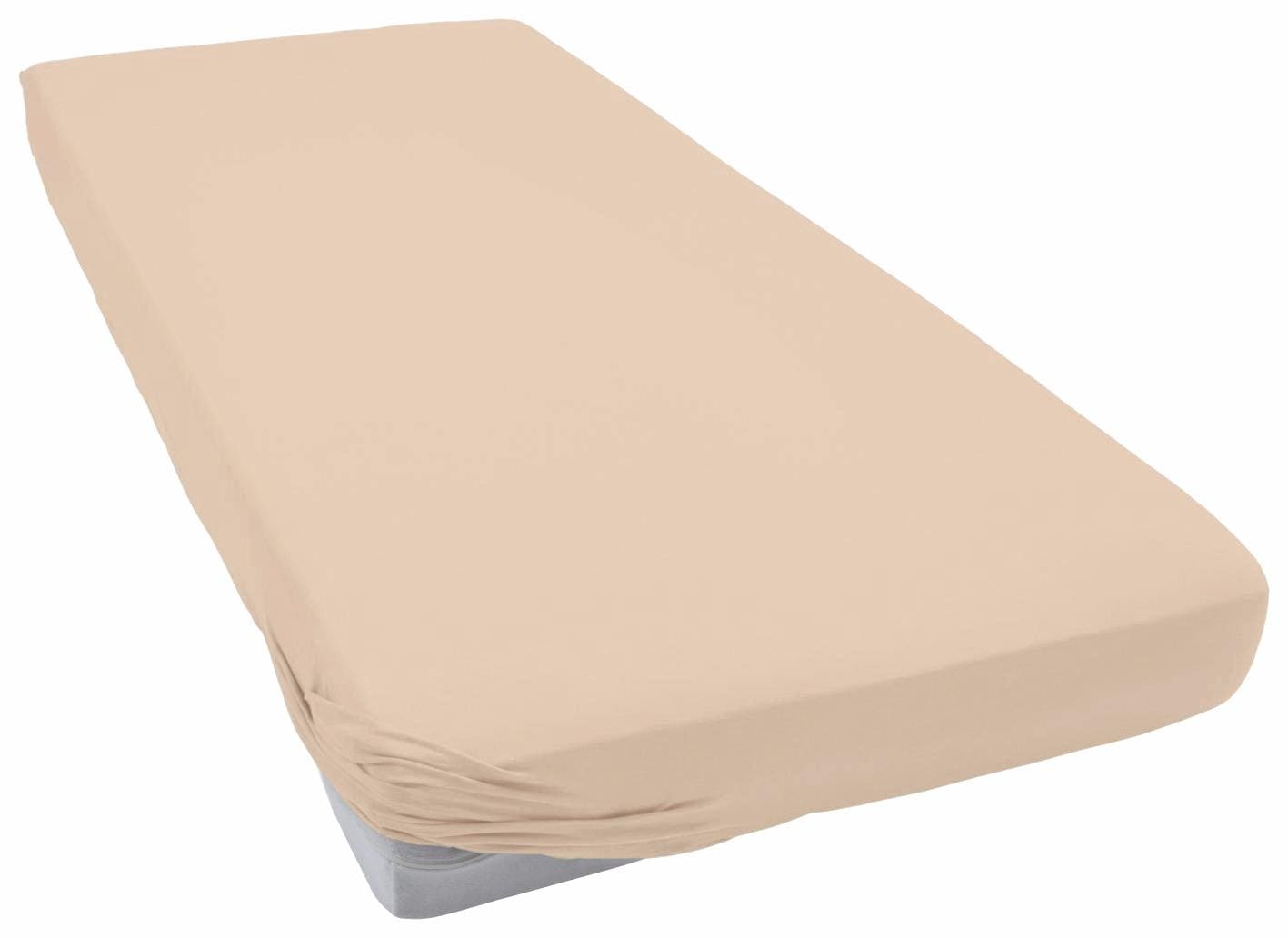 Primera Spannbettlaken "Elasthan-Feinjersey Boxspring" für hohe Matratzen, PREMIUM, aus 95% gekämmter Baumwolle, 5% Elasthan