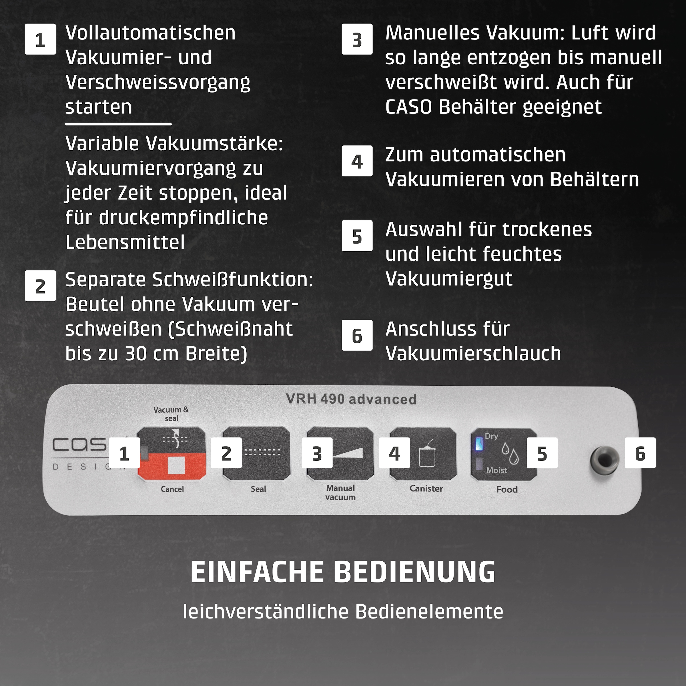 Caso Vakuumierer »1525 VRH490 advanced« 110 W