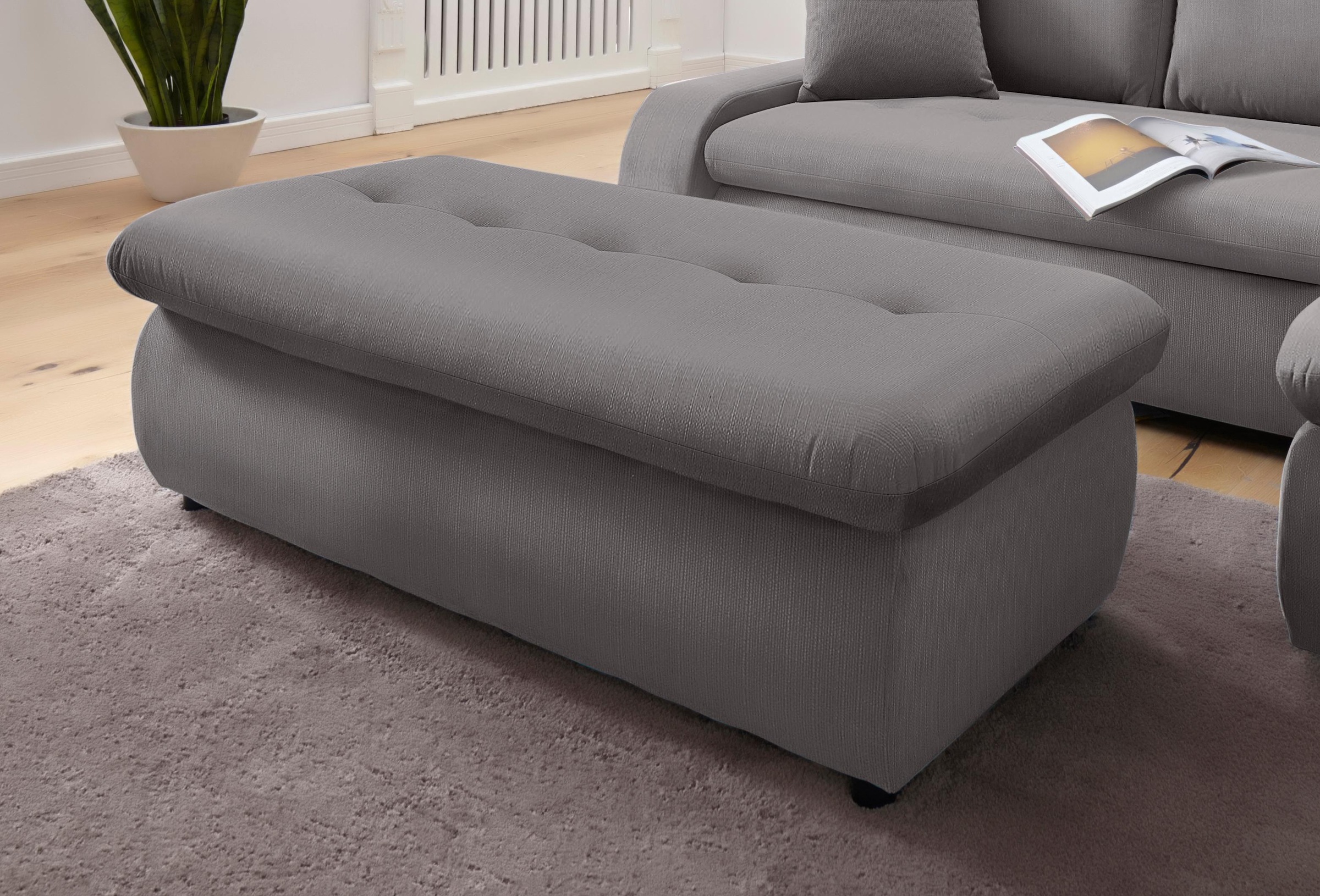 TRENDMANUFAKTUR Hocker "Indie II, bequemer Bankhocker mit Staufach unter de günstig online kaufen