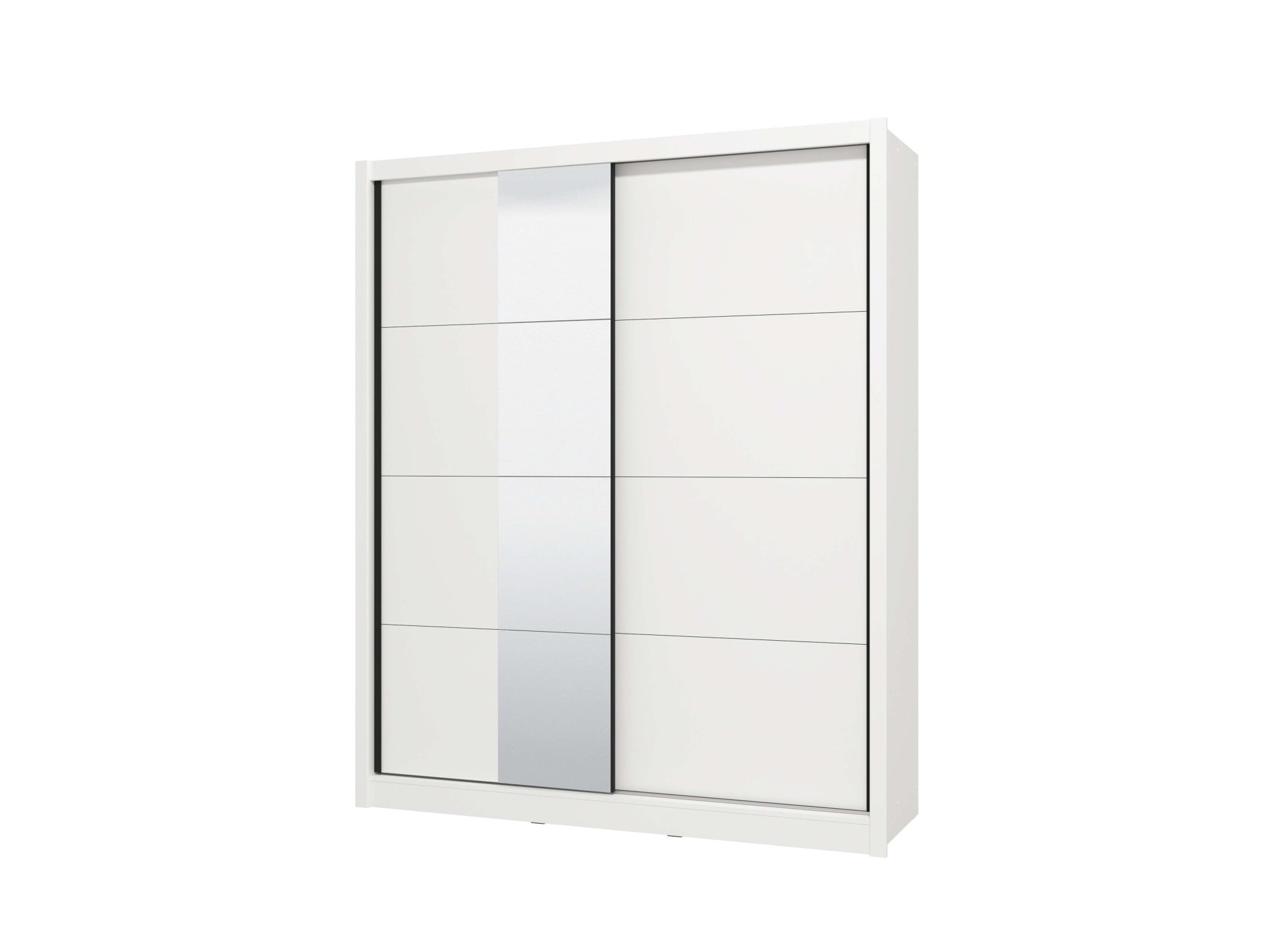 INOSIGN Schwebetürenschrank »Albi, Schlafzimmerschrank, Wäscheschrank in cashmere oder weiß«, Kleiderschrank mit Spiegel MIT Innenausstattung,FSC®-zertifiziert
