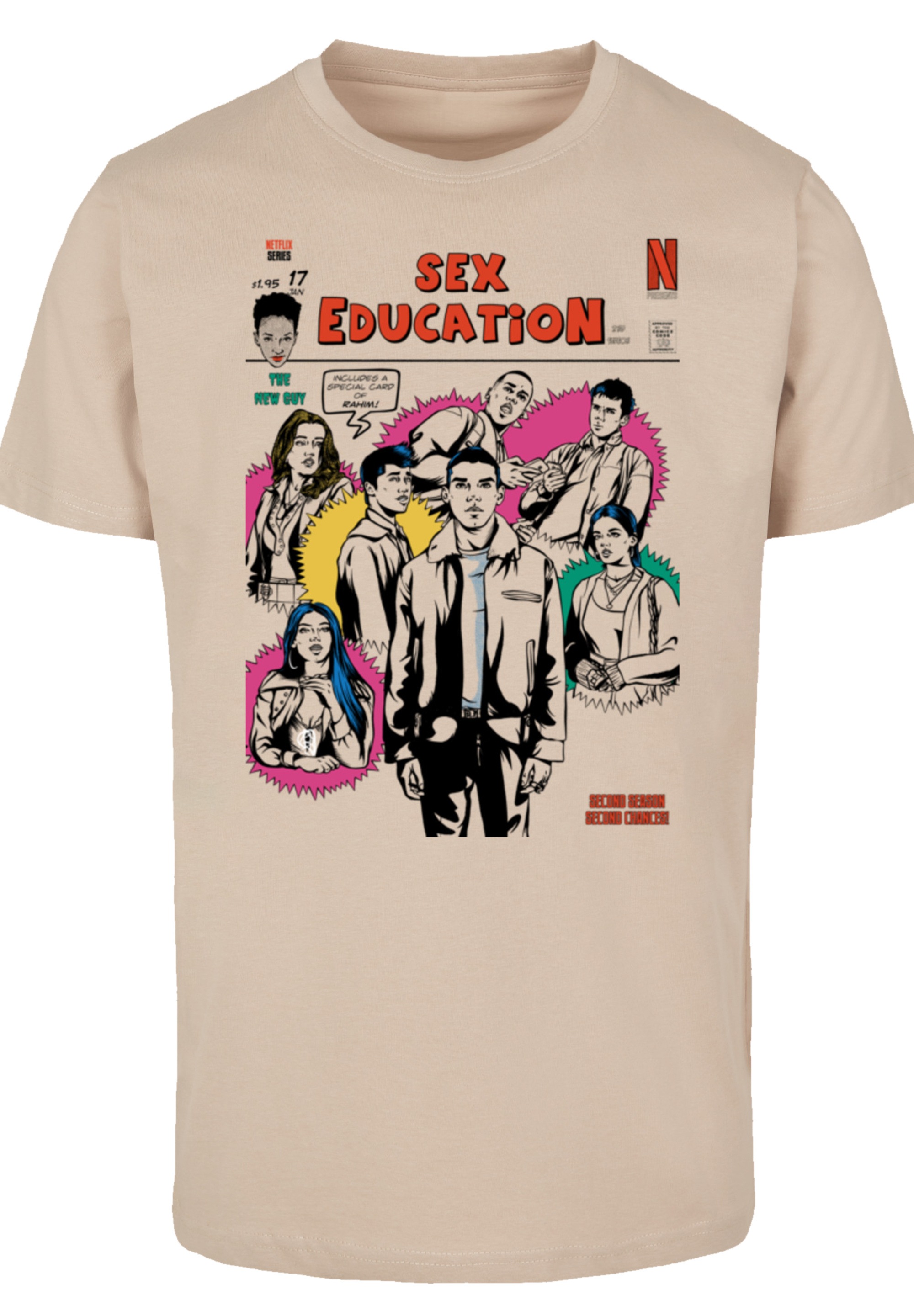F4NT4STIC T-Shirt »Sex Education Magazine Cover Netflix TV Series«, Premium Qualität