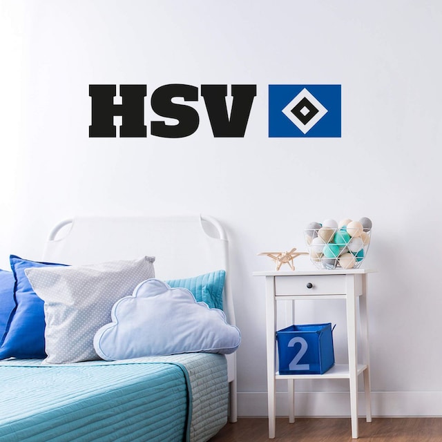 Wall-Art Wandtattoo »Hamburger SV Logo + Schriftzug«, (1 St.),  selbstklebend, entfernbar | BAUR