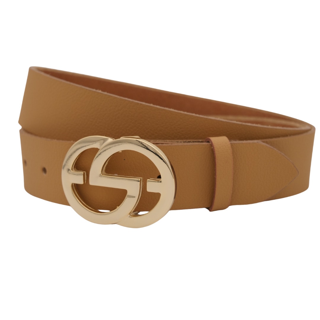 Ledergürtel ANNAMATONI "AnnaMatoni Ledergürrtel Rio Ledergürrtel Rio", Damen, Gr. TW85 - 100cm Gesamtlänge, beige (beige 130), 100% Leder, Gürtel Ledergürtel