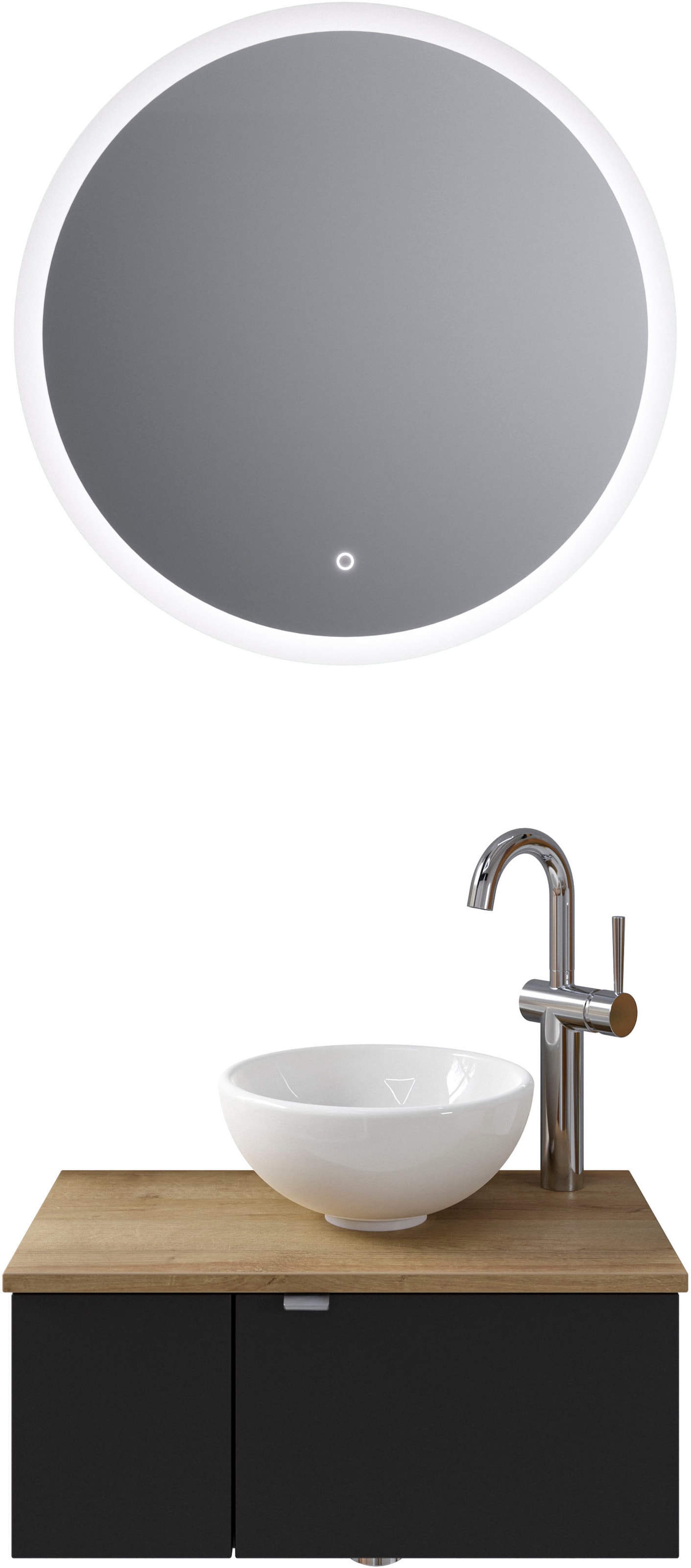 Saphir Badmöbel-Set "Serie 6915" 4 Stk. tlg. Gäste-Bad, 70 cm breit, mit LE günstig online kaufen