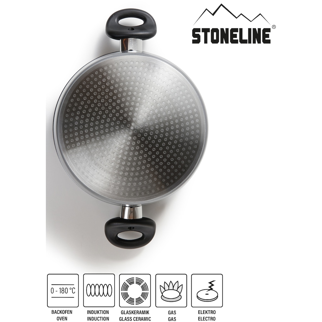 STONELINE Topf-Set, Aluminium, (Set, 6 tlg., 1x Kochtopf Ø 16 cm, 1x Kochtopf Ø 20 cm, 1x Kochtopf Ø 24 cm)