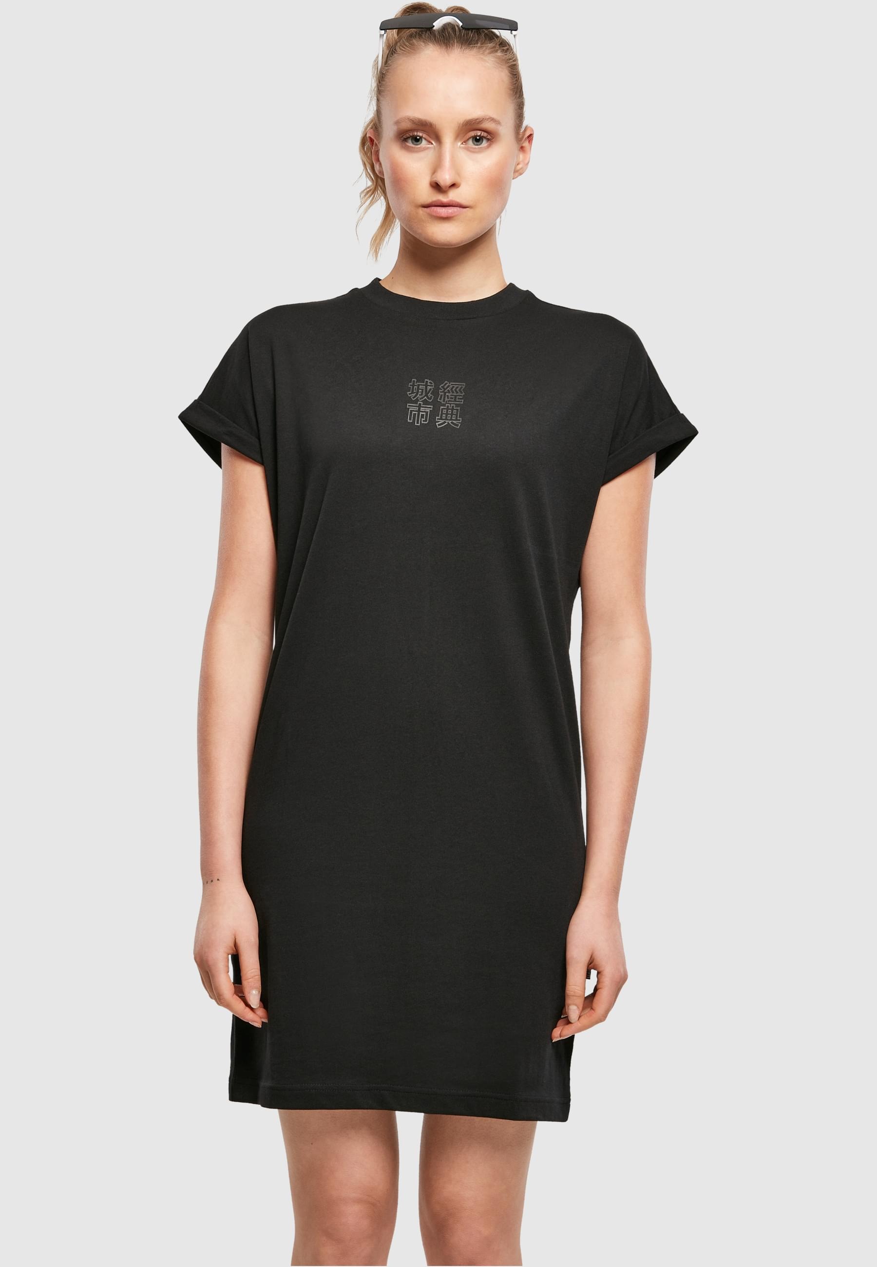URBAN CLASSICS Shirtkleid »Urban Classics Damen Ladies Cut On Sleeve Printed Tee Dress«, (1 tlg.)