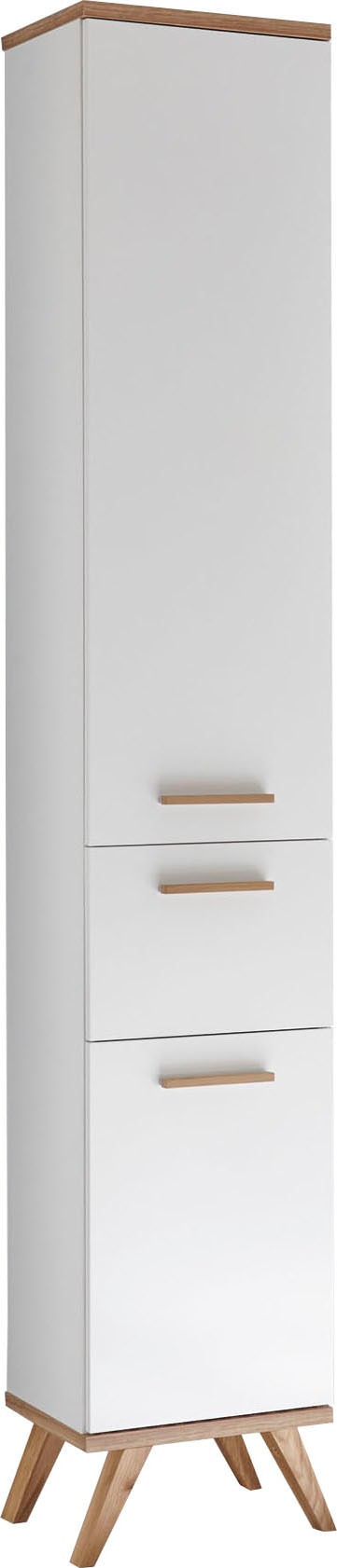 PELIPAL Hochschrank »Quickset 923«, Breite Holzgriffe, kaufen BAUR | 35,5 cm, Türdämpfer, Glaseinlegeböden