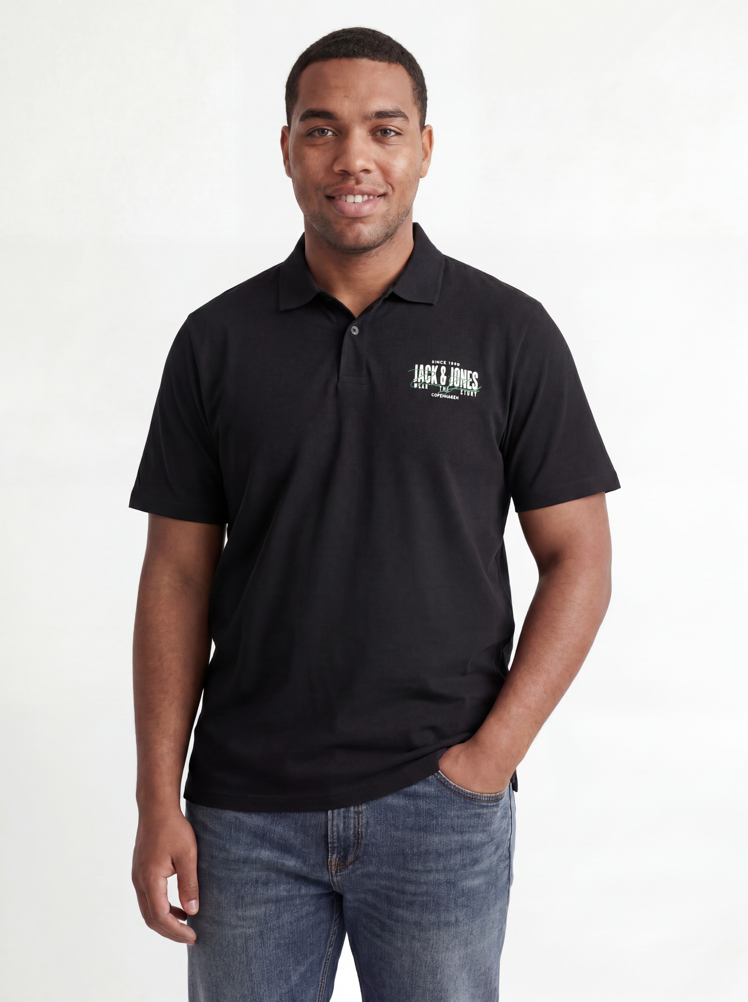 Jack & Jones PlusSize Poloshirt »JJAERO POLO SS PLS« Baumwolle, regular fit