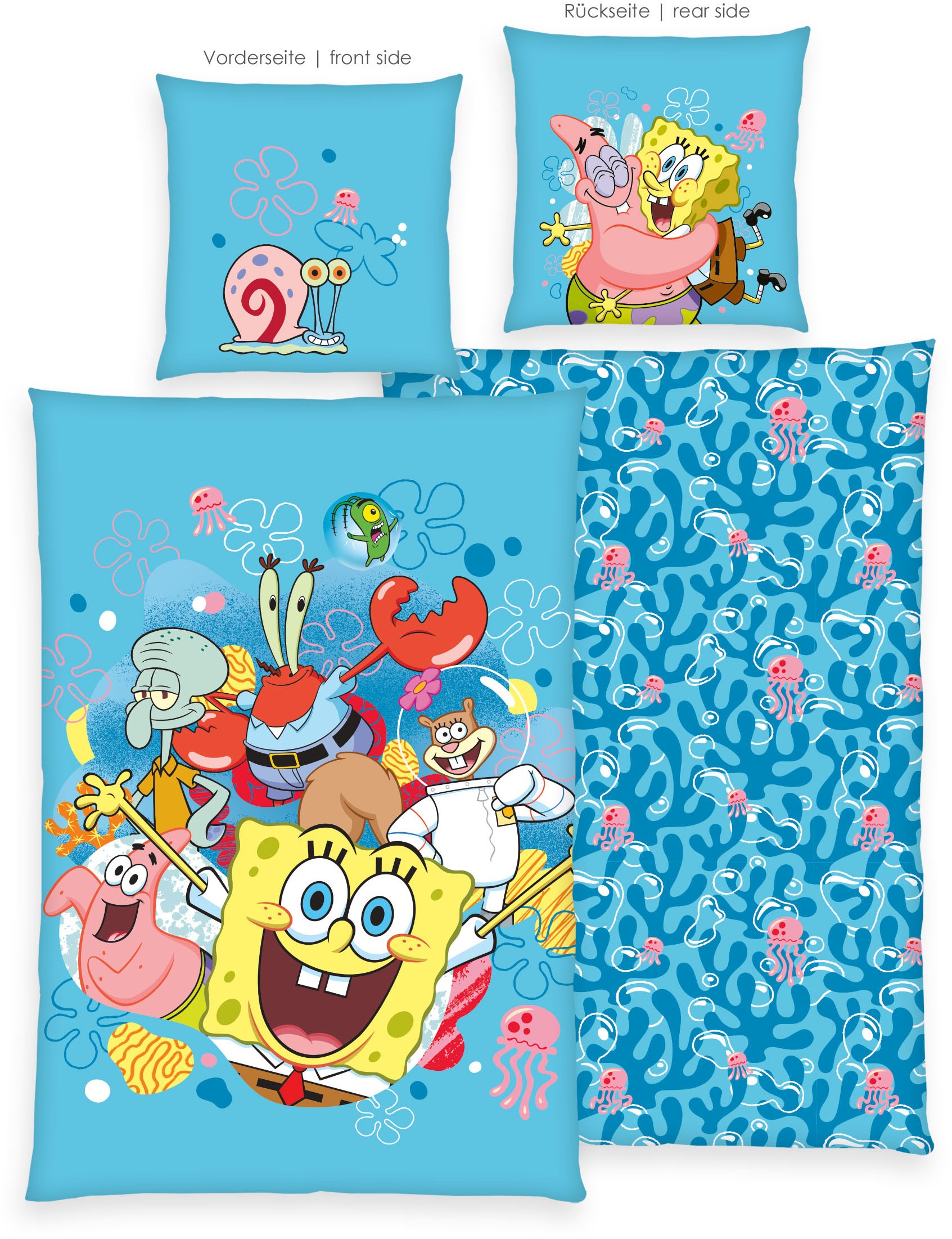 Thumbnail - Sponge Bob Bettwäsche "Sponge Bob" 2 Stk. tlg. Wendebettwäsche
