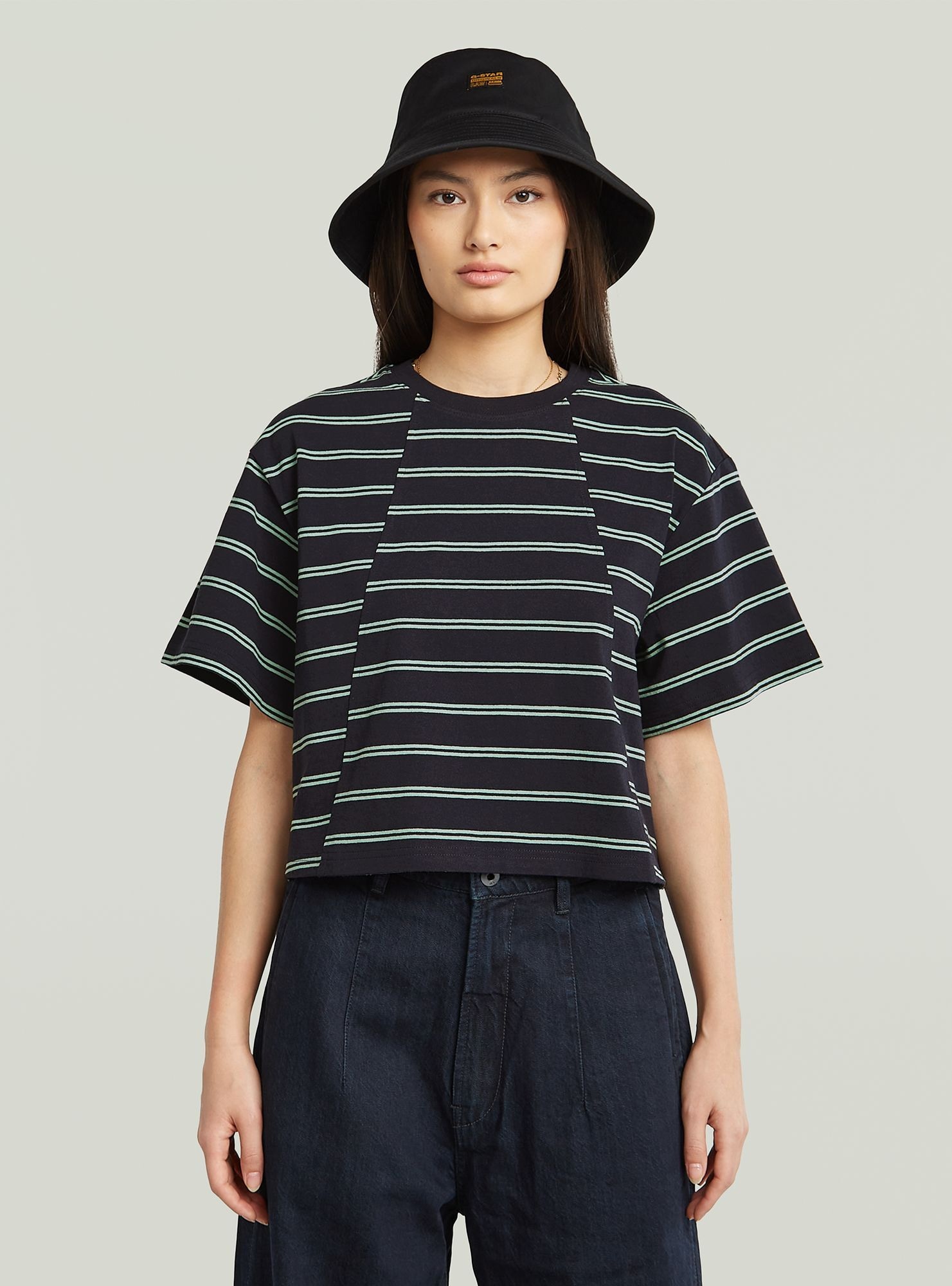 G-STAR T-Shirt "A-Line Stripe Boxy T-Shirt" günstig online kaufen