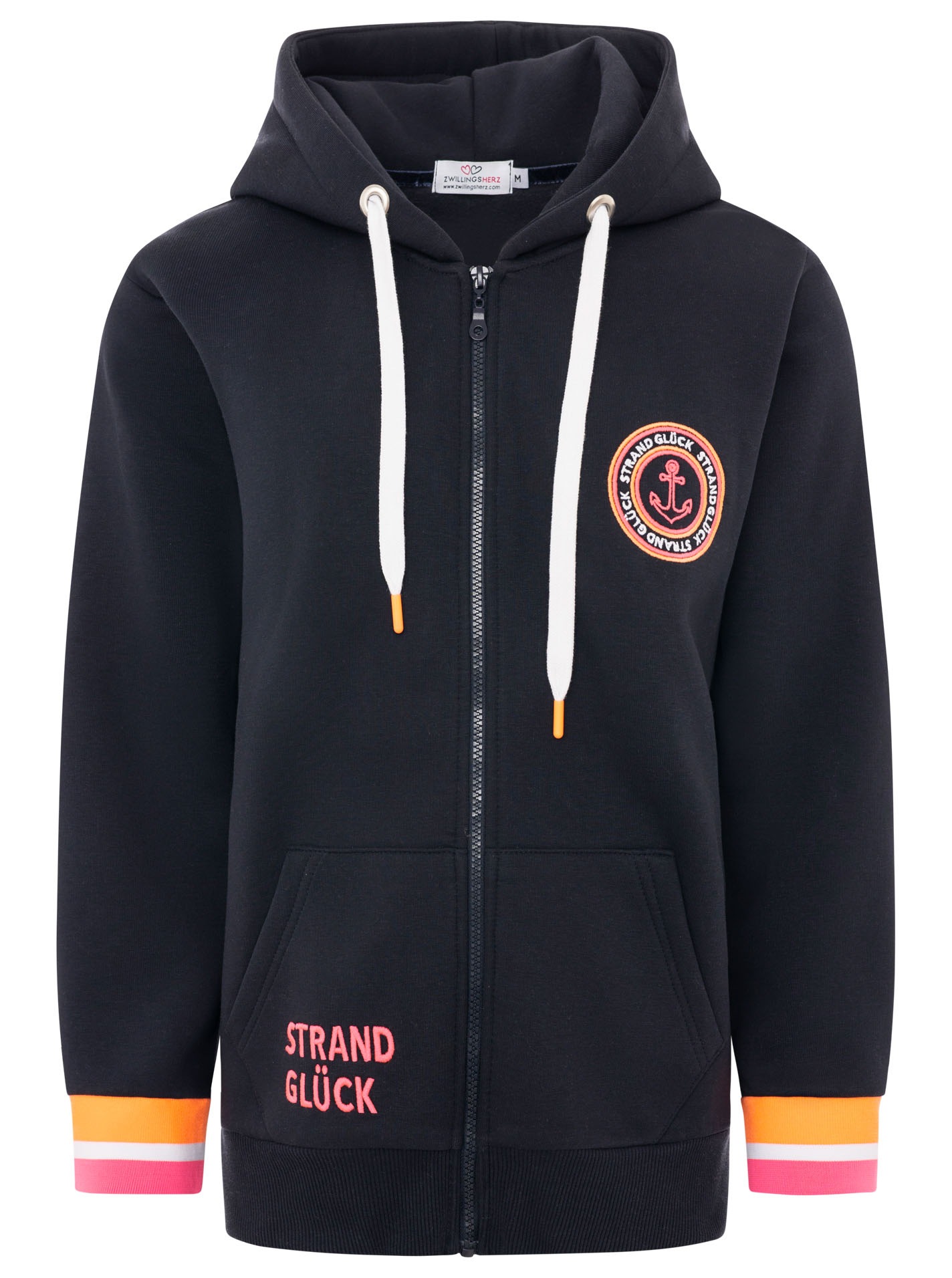 Zwillingsherz Kapuzensweatjacke Regular-Fit, Kapuze, Langarm, Reißverschlus günstig online kaufen