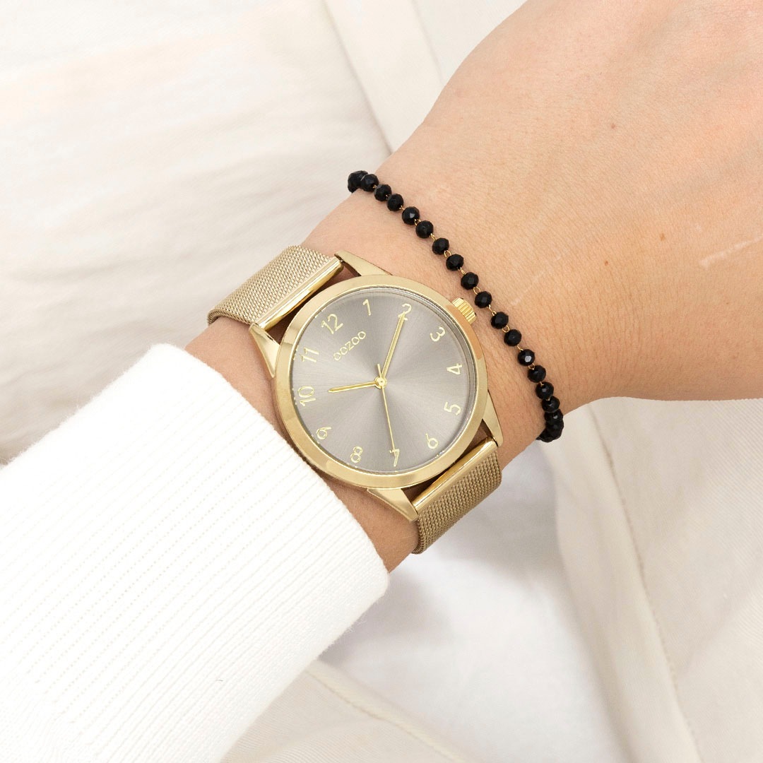 OOZOO Quarzuhr, Armbanduhr, Damenuhr, Herrenuhr, Lederarmband, analog