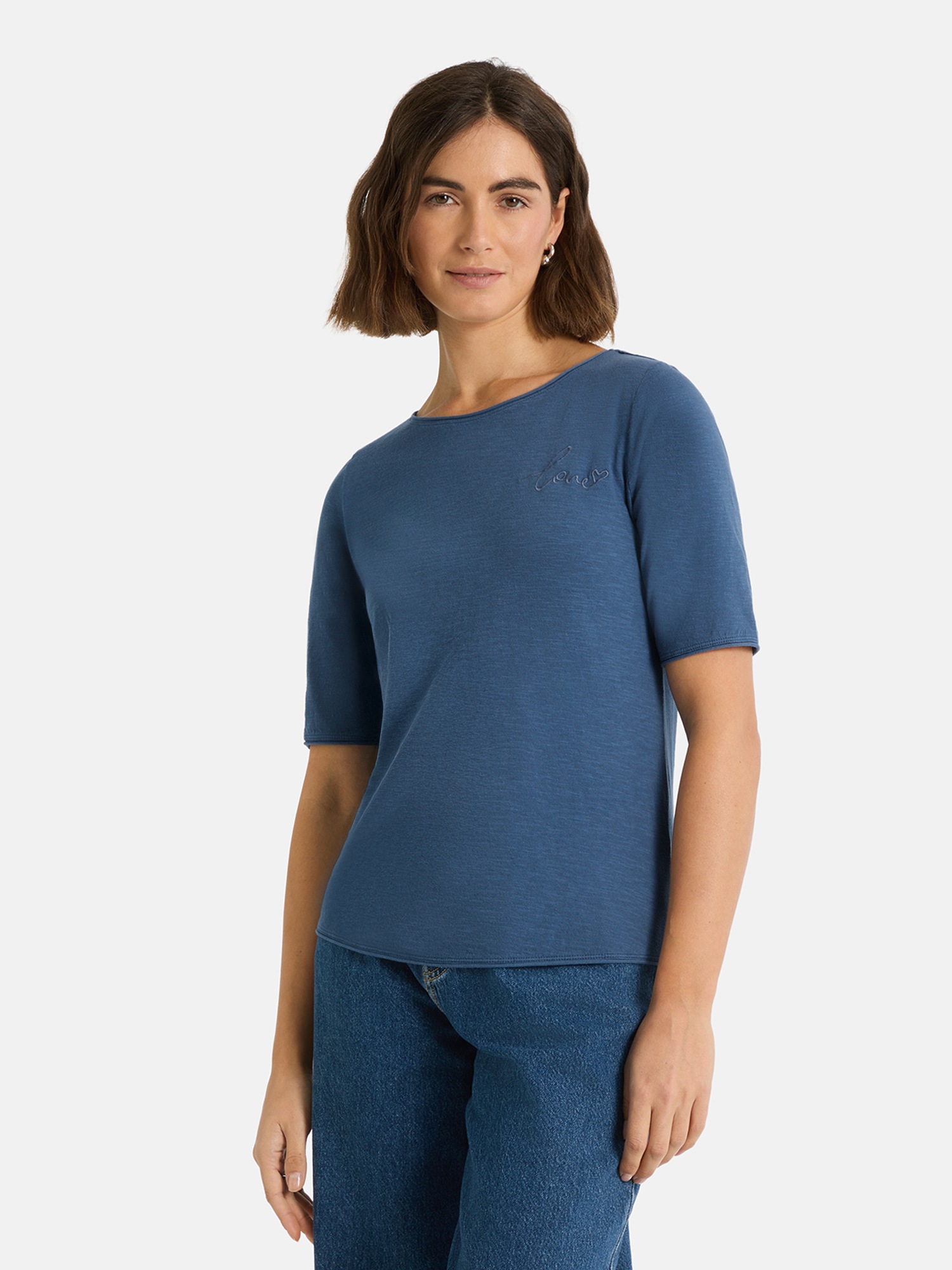 Lieblingsstück Rundhalsshirt "CandiceEP" mit Statement-Stickerei und im Bat günstig online kaufen