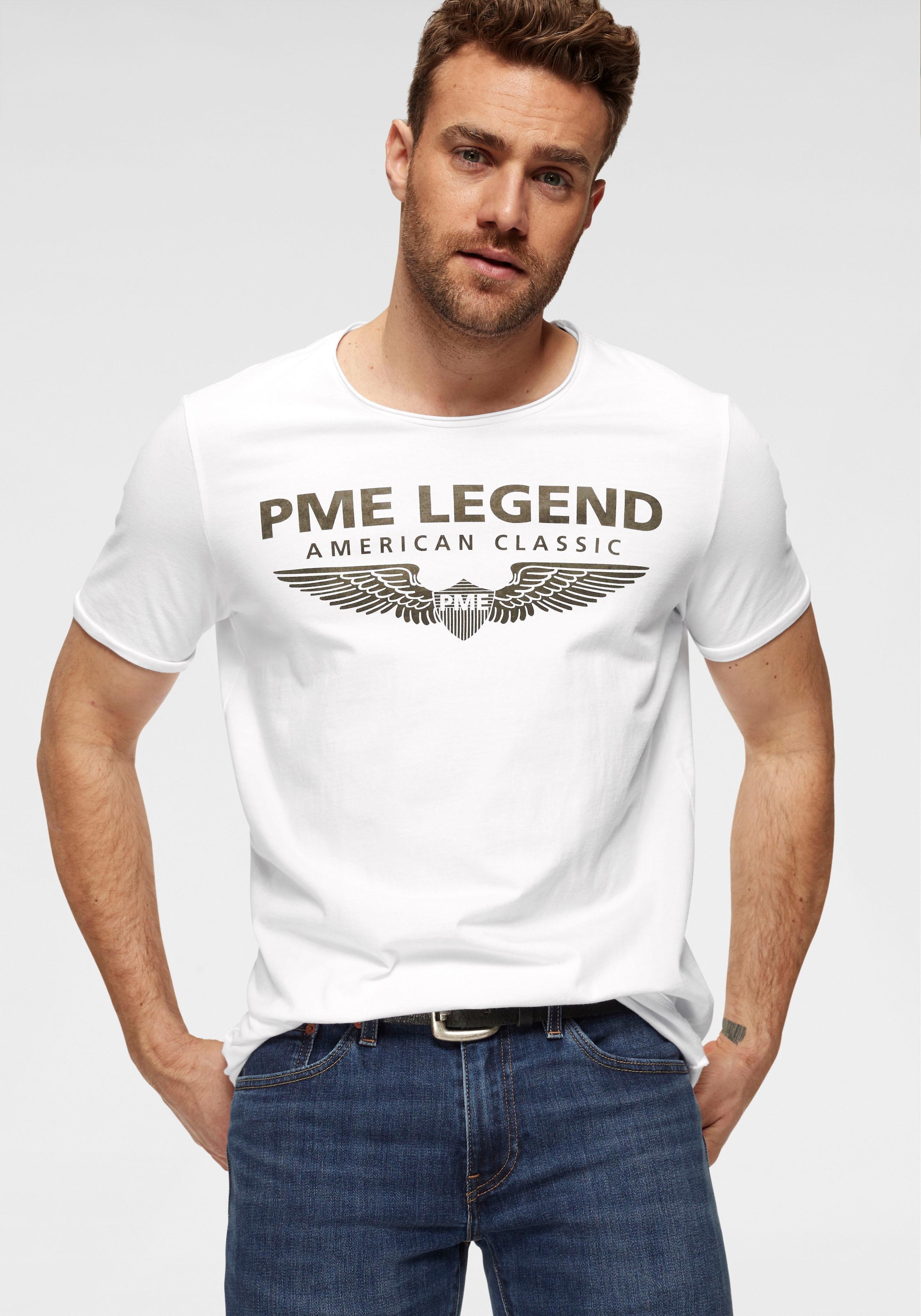 PME LEGEND T-Shirt, eingefasster Rundhalsausschnitt mit Rollkante günstig online kaufen