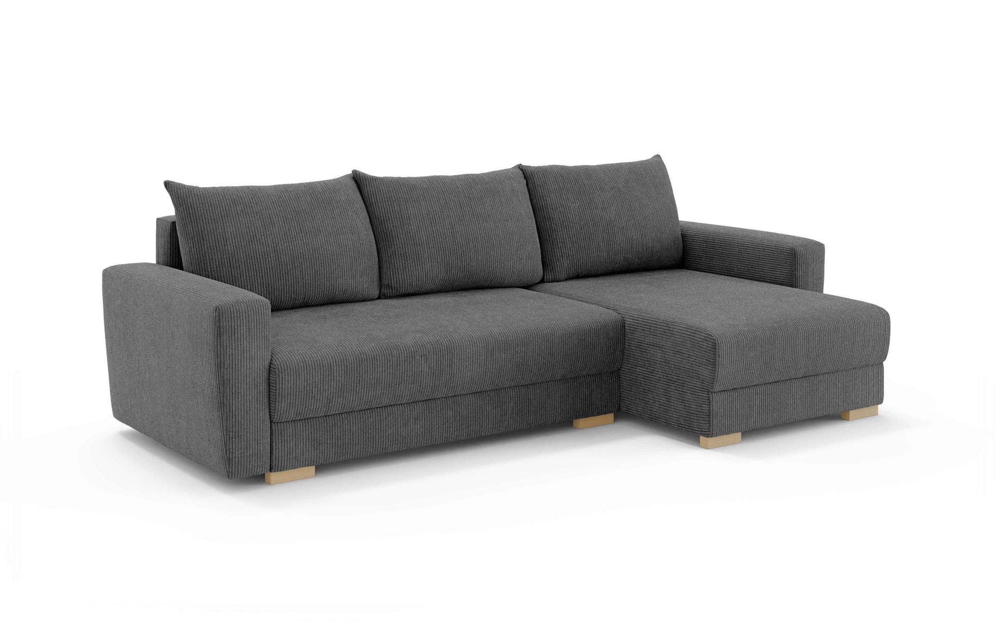 INOSIGN Ecksofa »MAGHERA universell Schlafsofa mit Bettkasten, Maße B/T/H: 255/142/84cm«, L-Form mit Recamiere rechts oder links montierbar, hoher Sitzkomfort