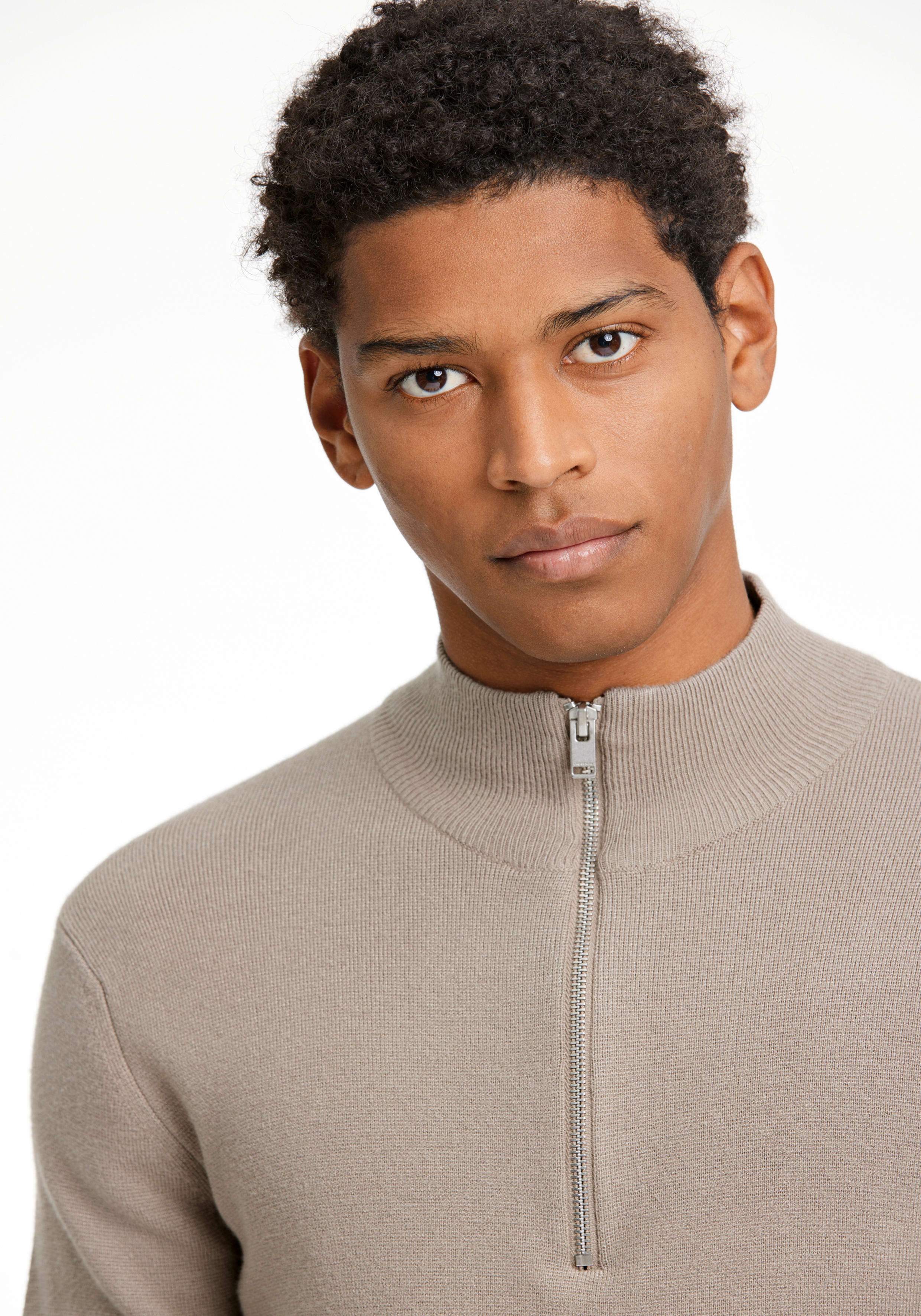 Thumbnail - LINDBERGH Troyer aus Viskose und mit Stehkragen